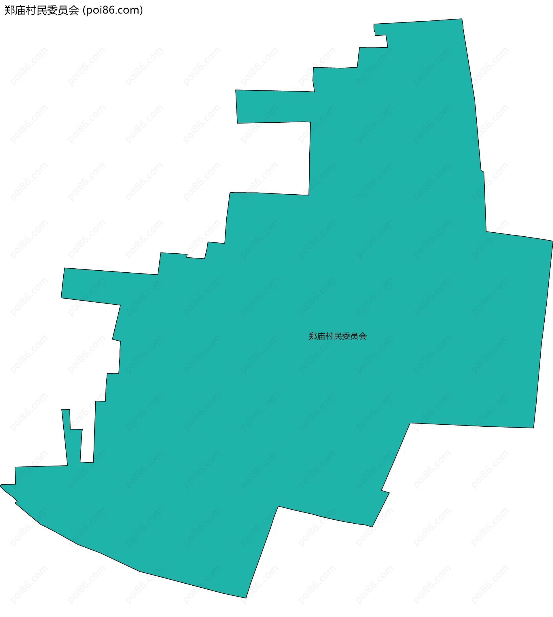 郑庙村民委员会边界地图