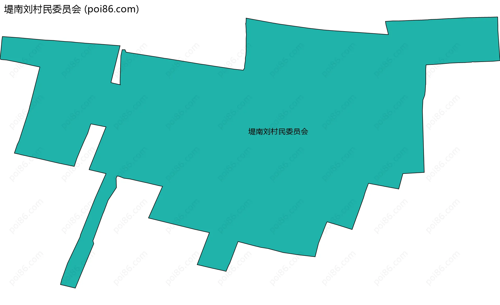 堤南刘村民委员会边界地图