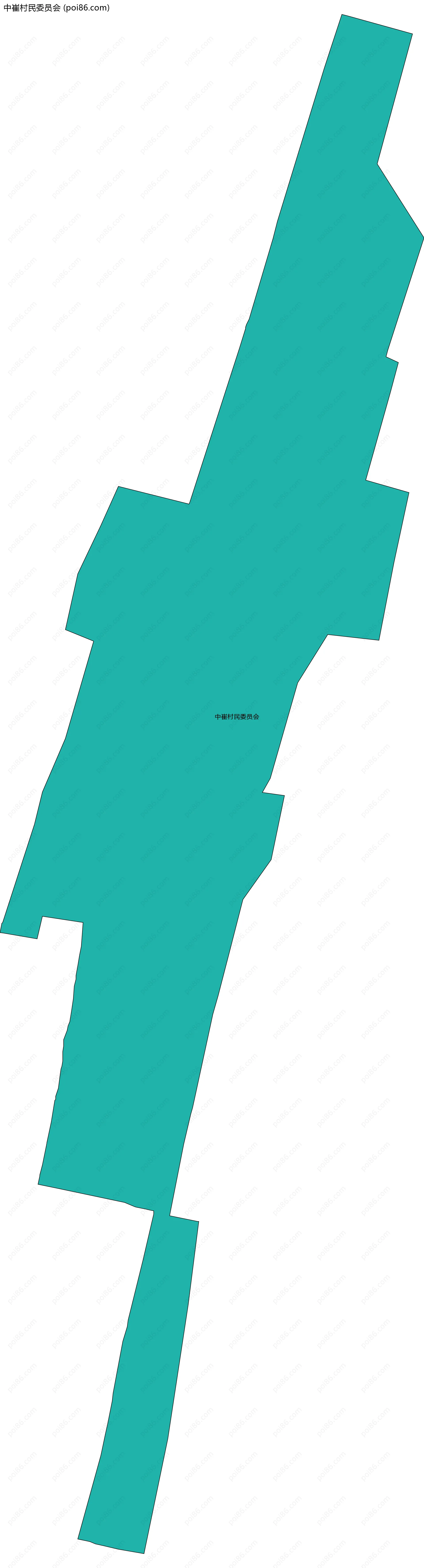 中崔村民委员会边界地图