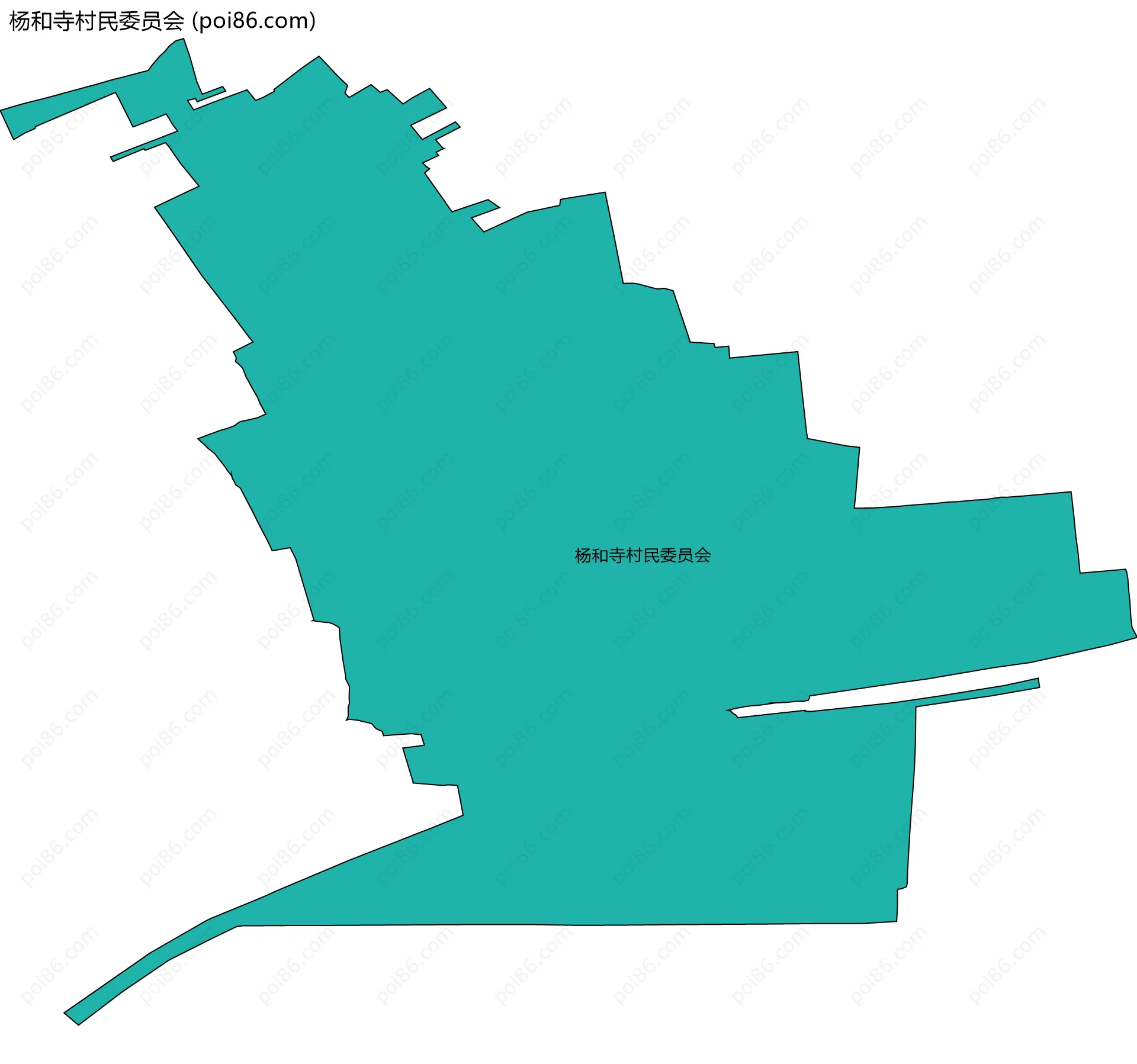 杨和寺村民委员会边界地图