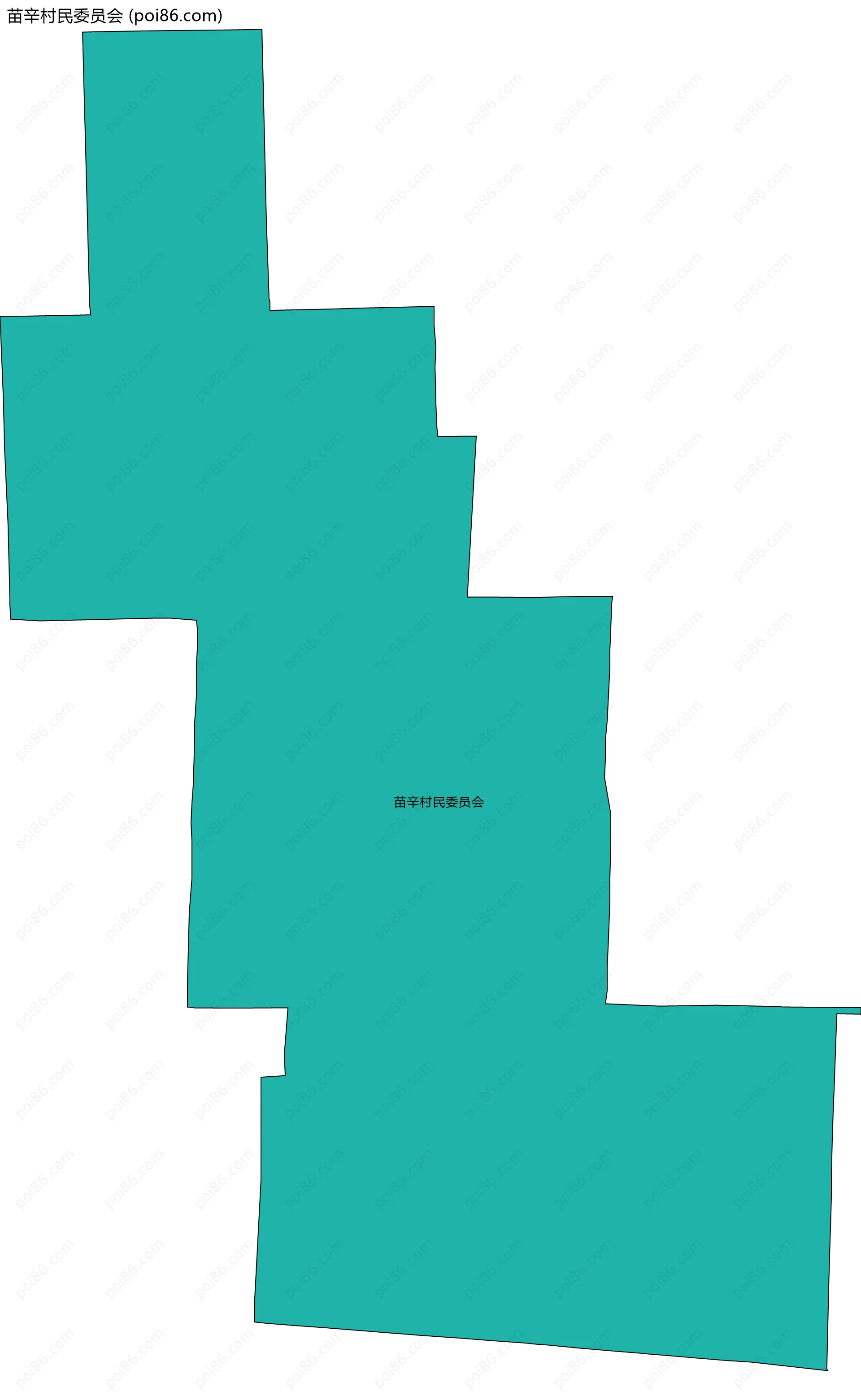 苗辛村民委员会边界地图