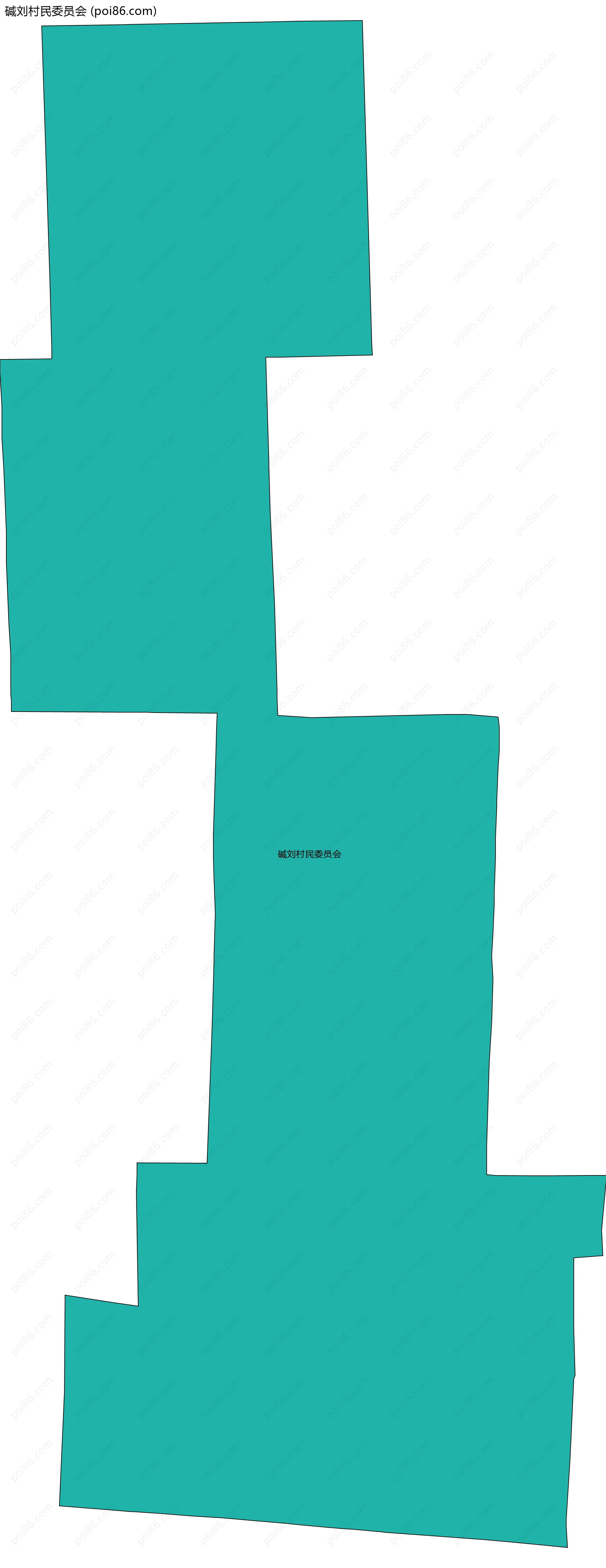 碱刘村民委员会边界地图