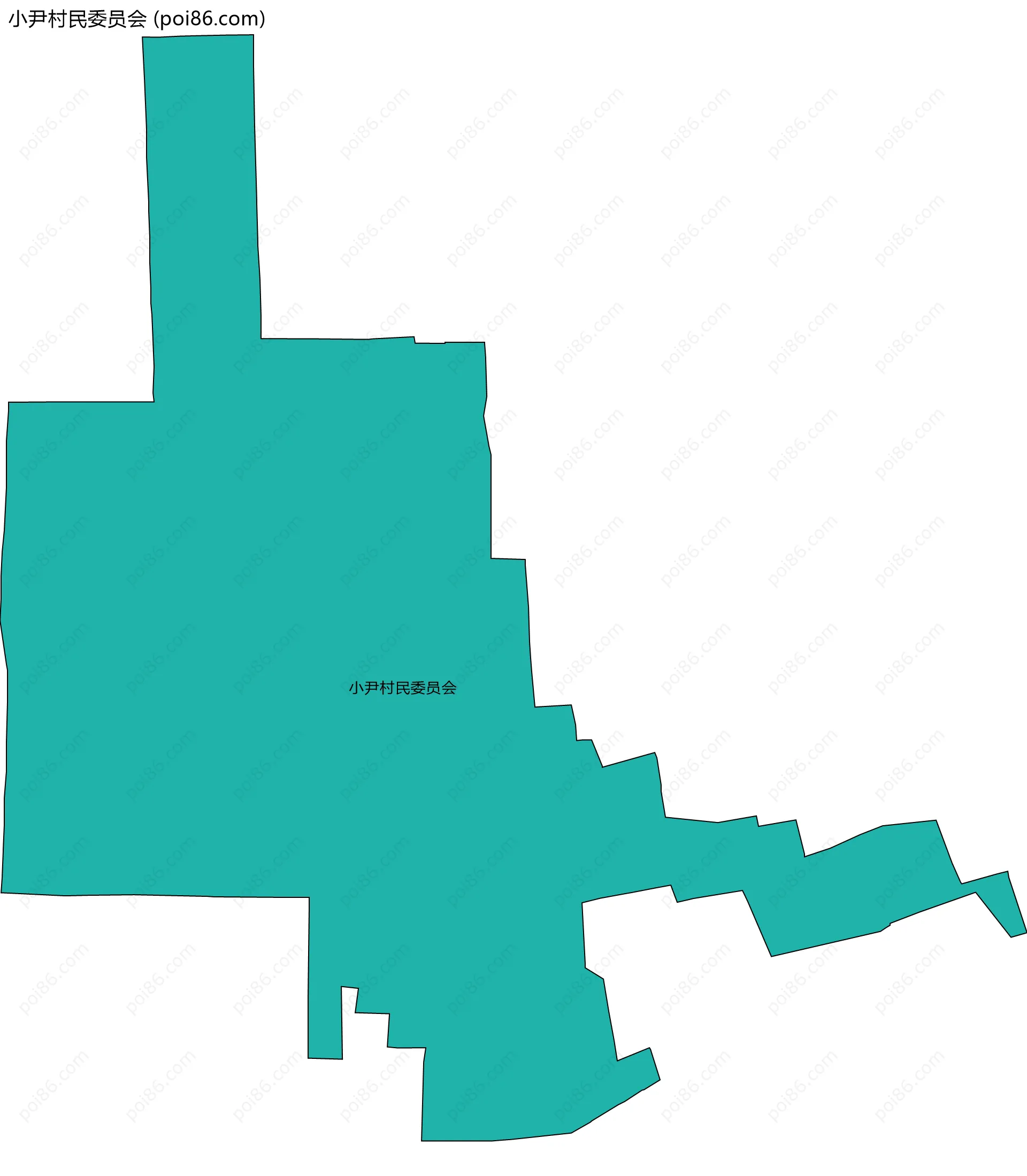 小尹村民委员会边界地图