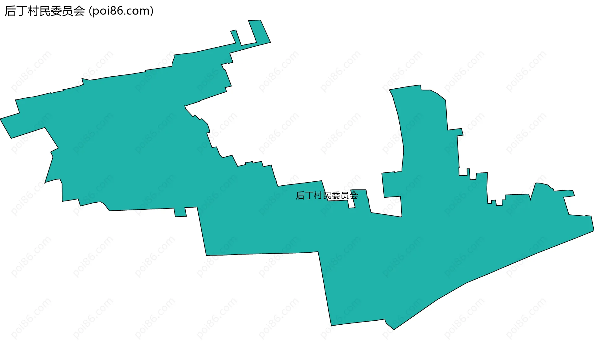 后丁村民委员会边界地图
