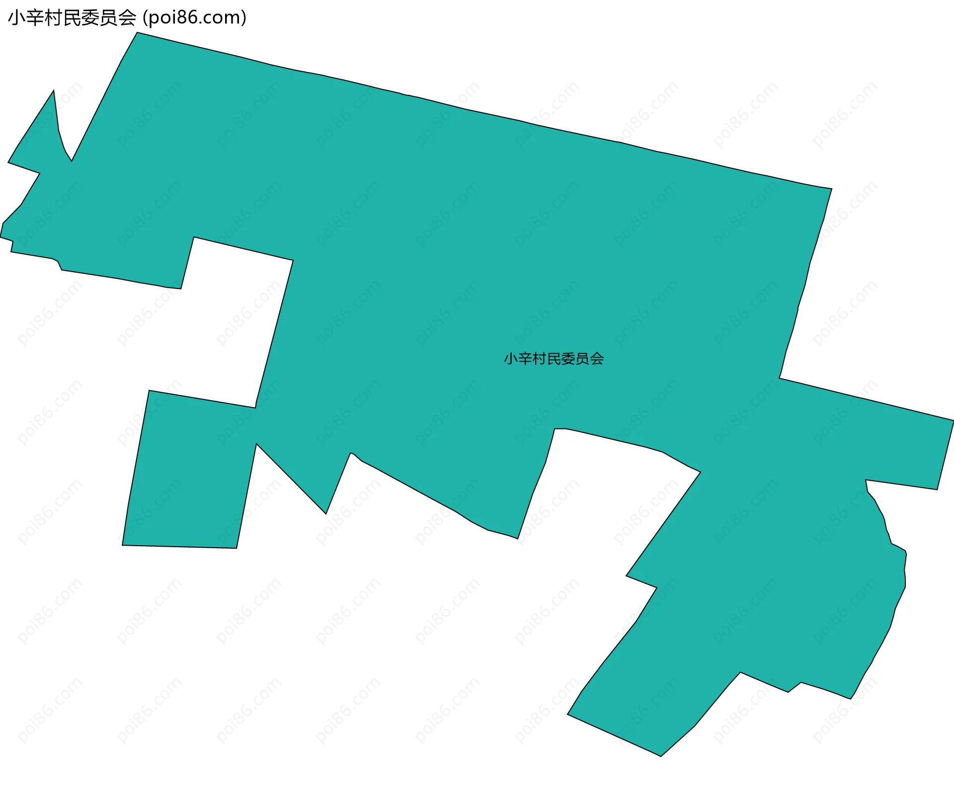 小辛村民委员会边界地图