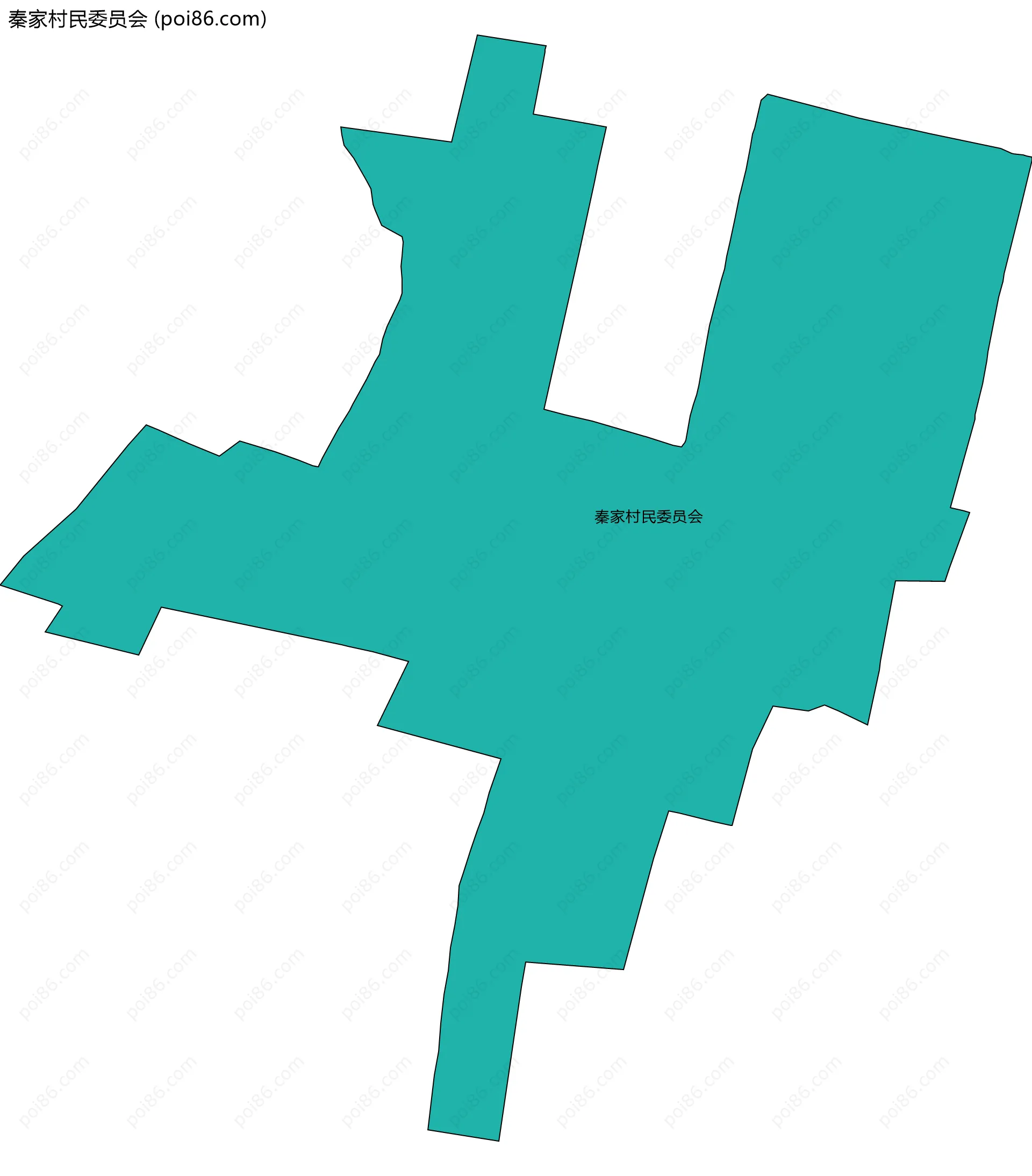 秦家村民委员会边界地图