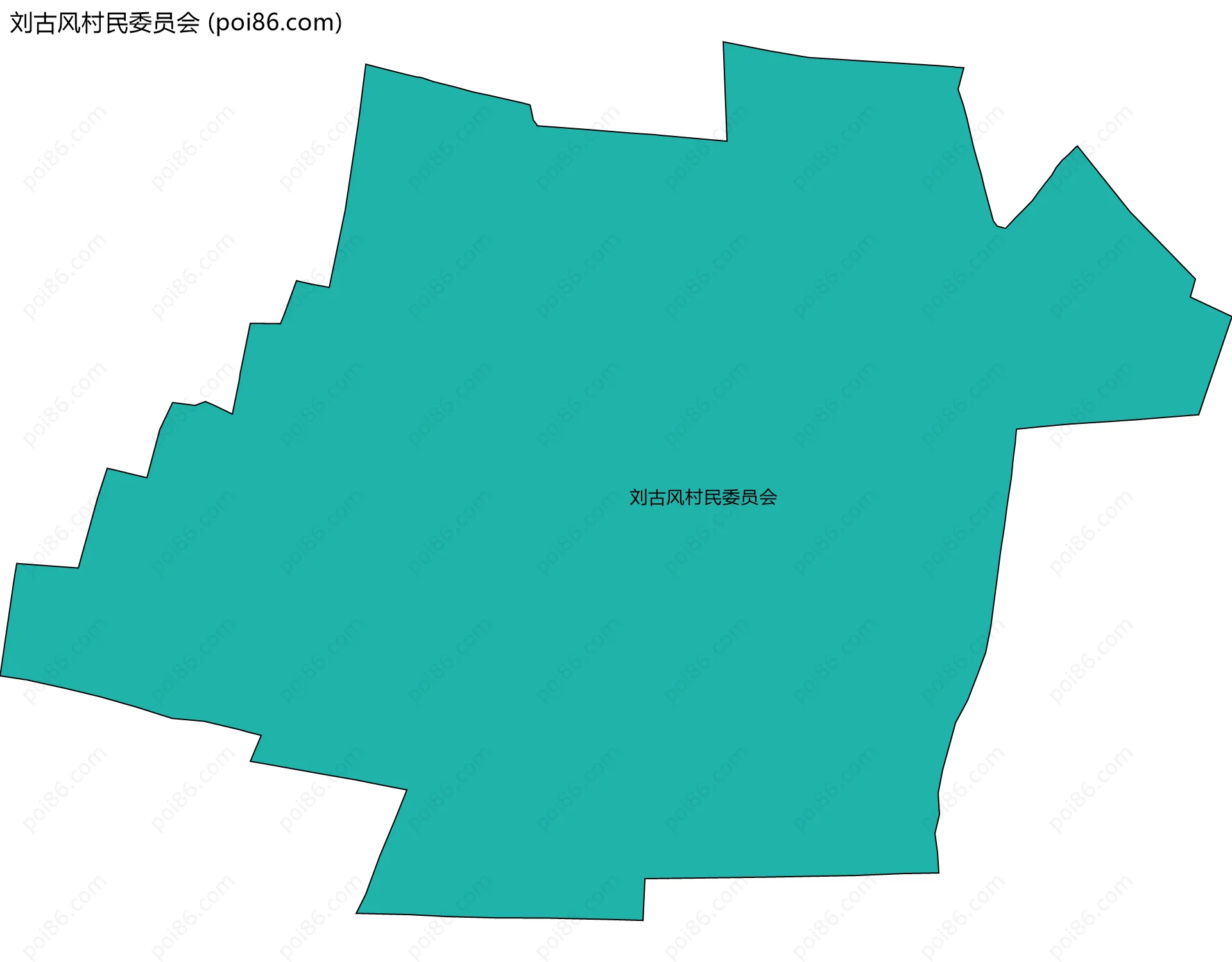 刘古风村民委员会边界地图