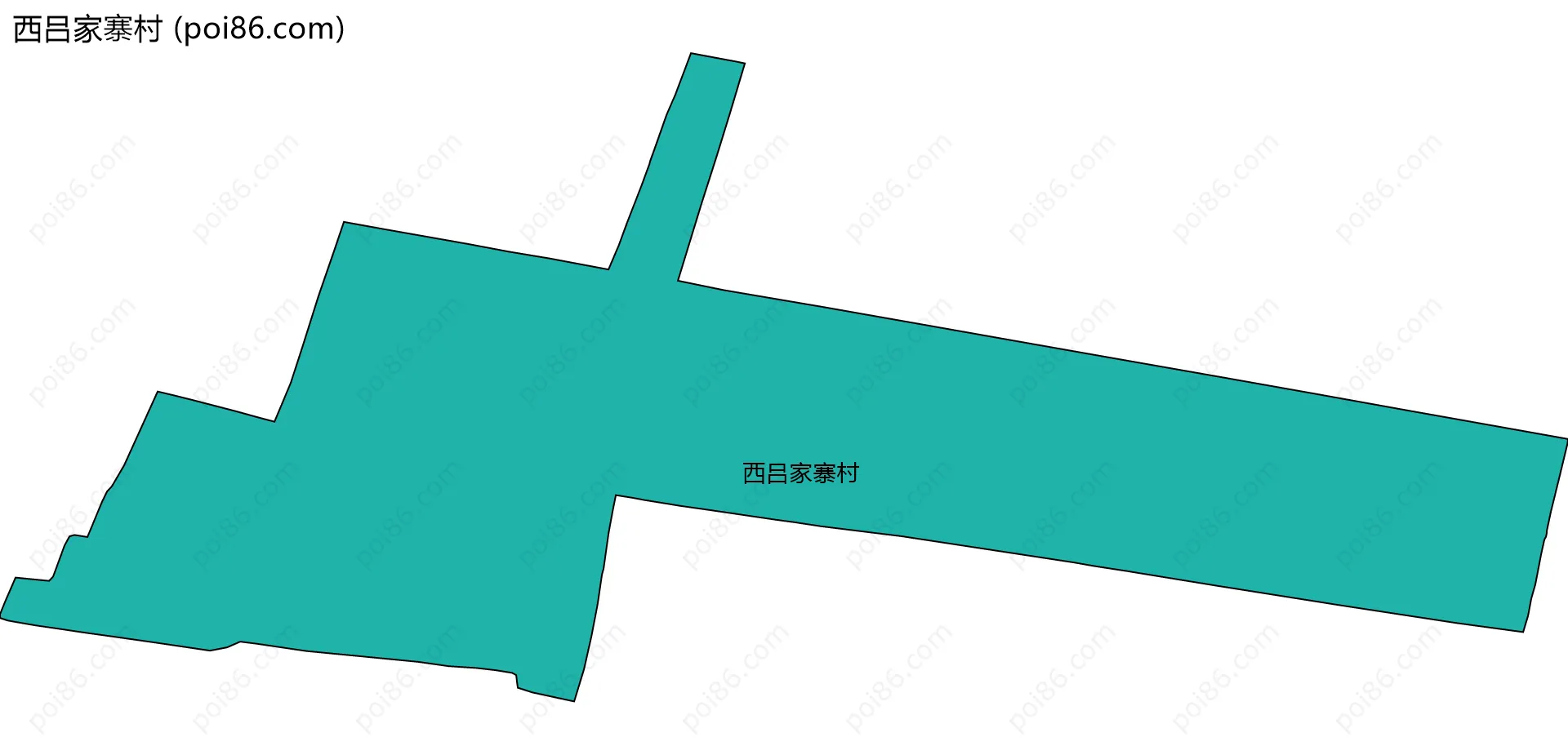 西吕家寨村边界地图