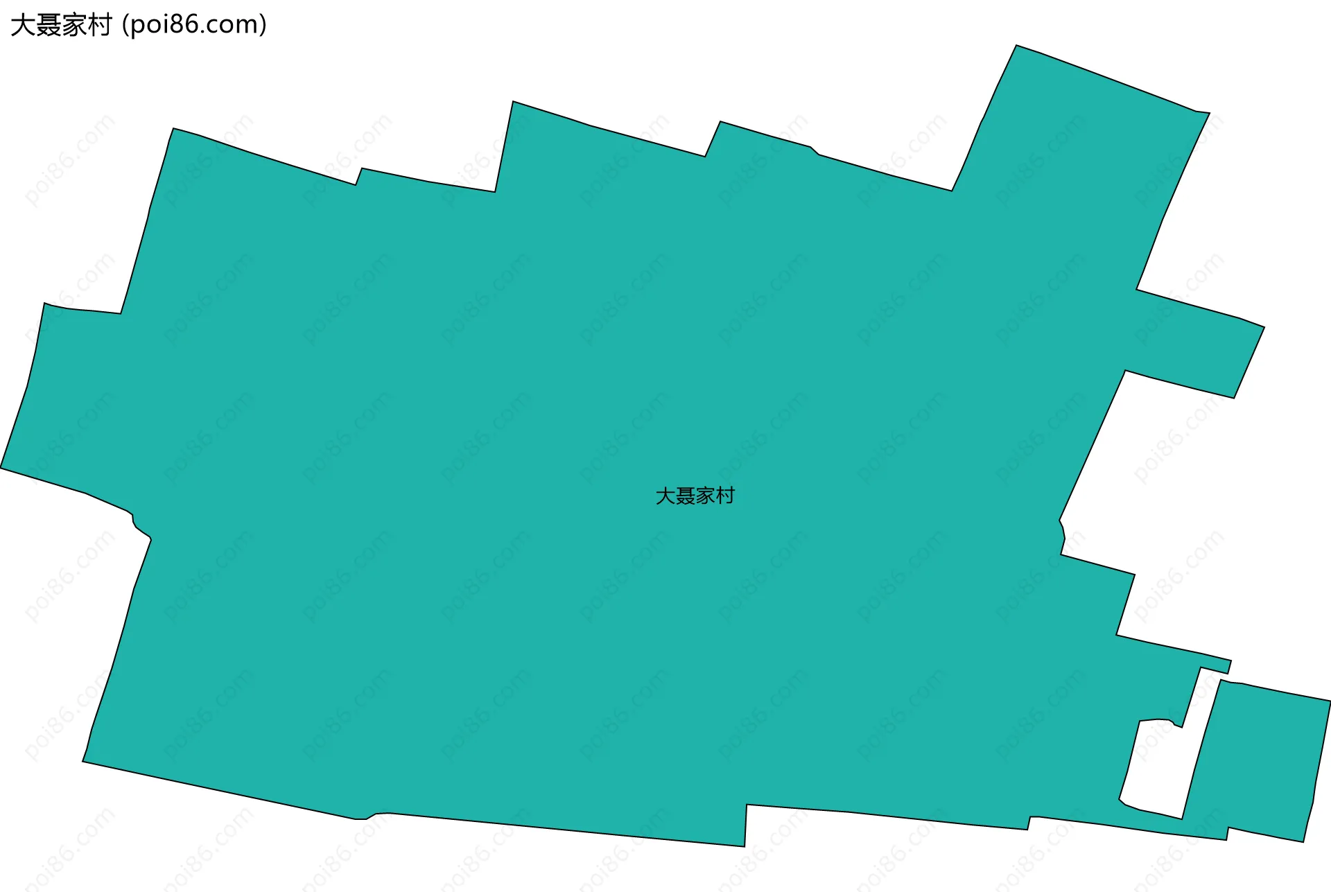 大聂家村边界地图