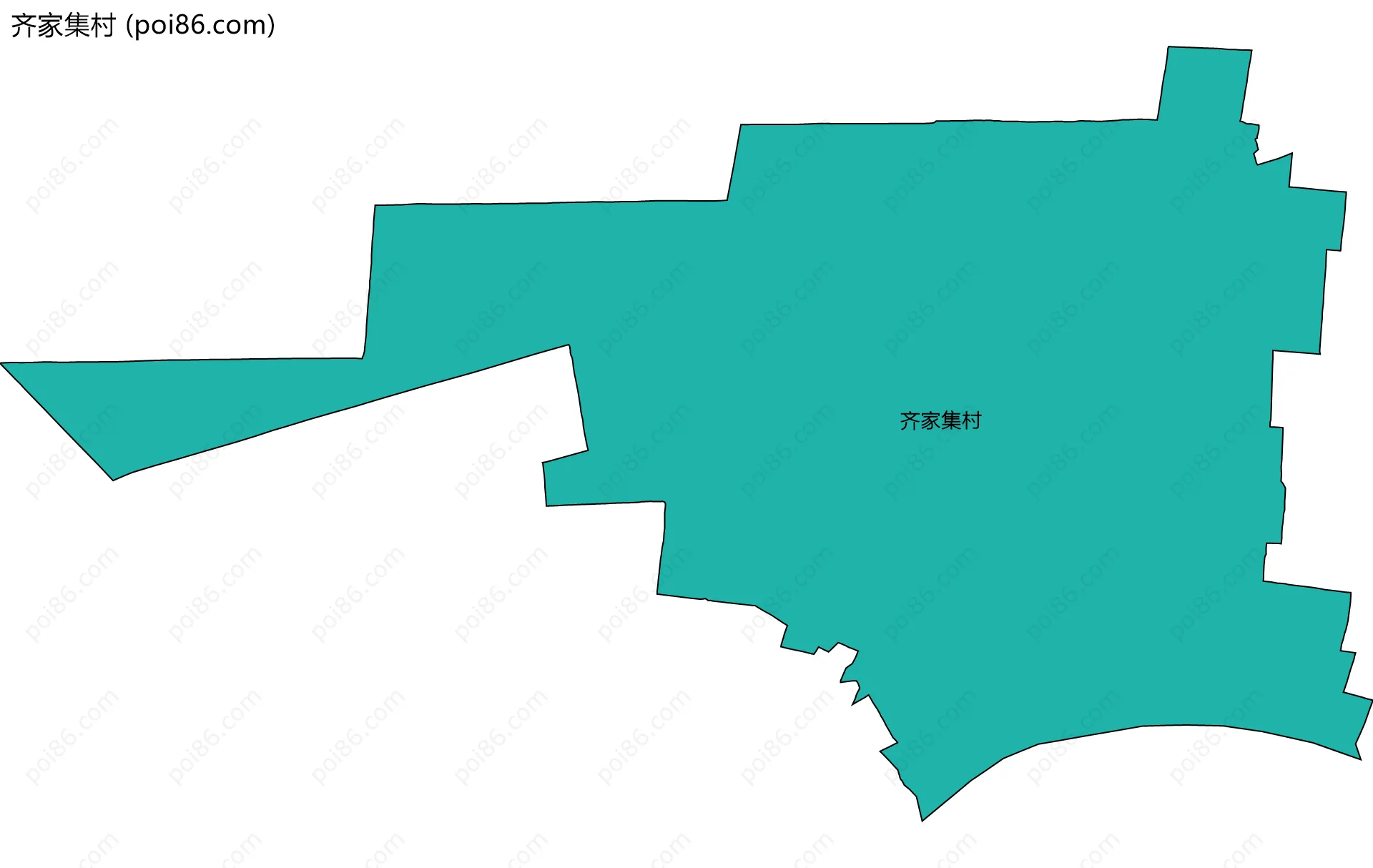 齐家集村边界地图