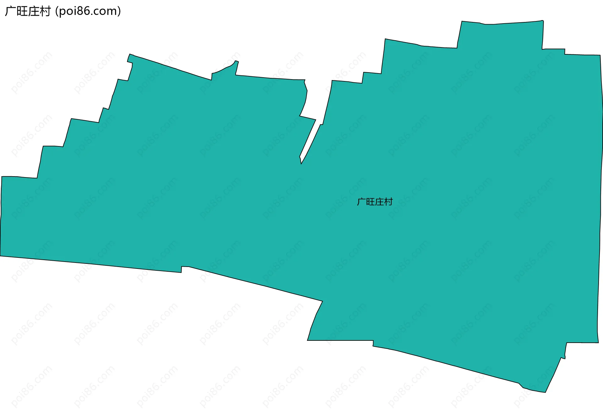 广旺庄村边界地图