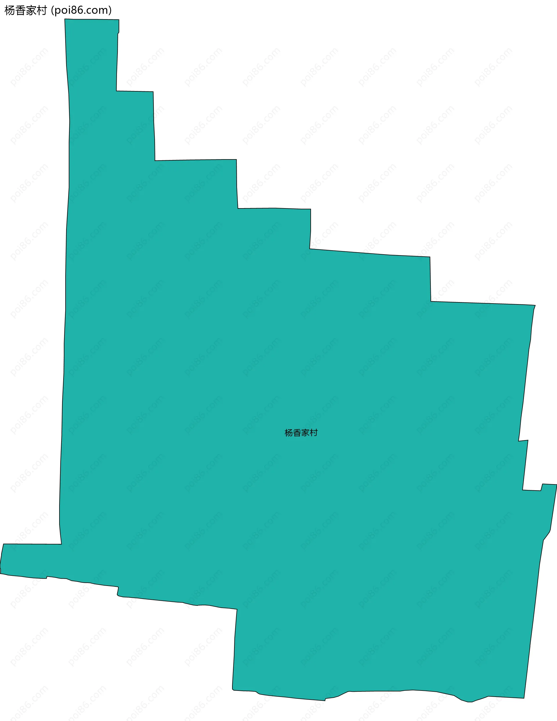 杨香家村边界地图