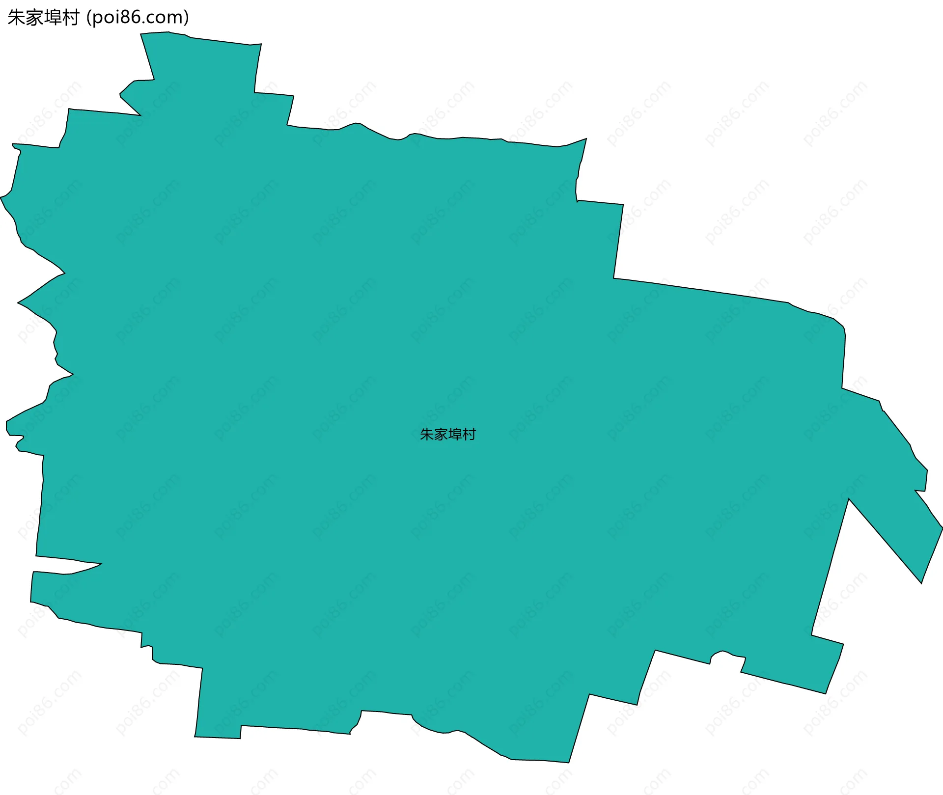 朱家埠村边界地图