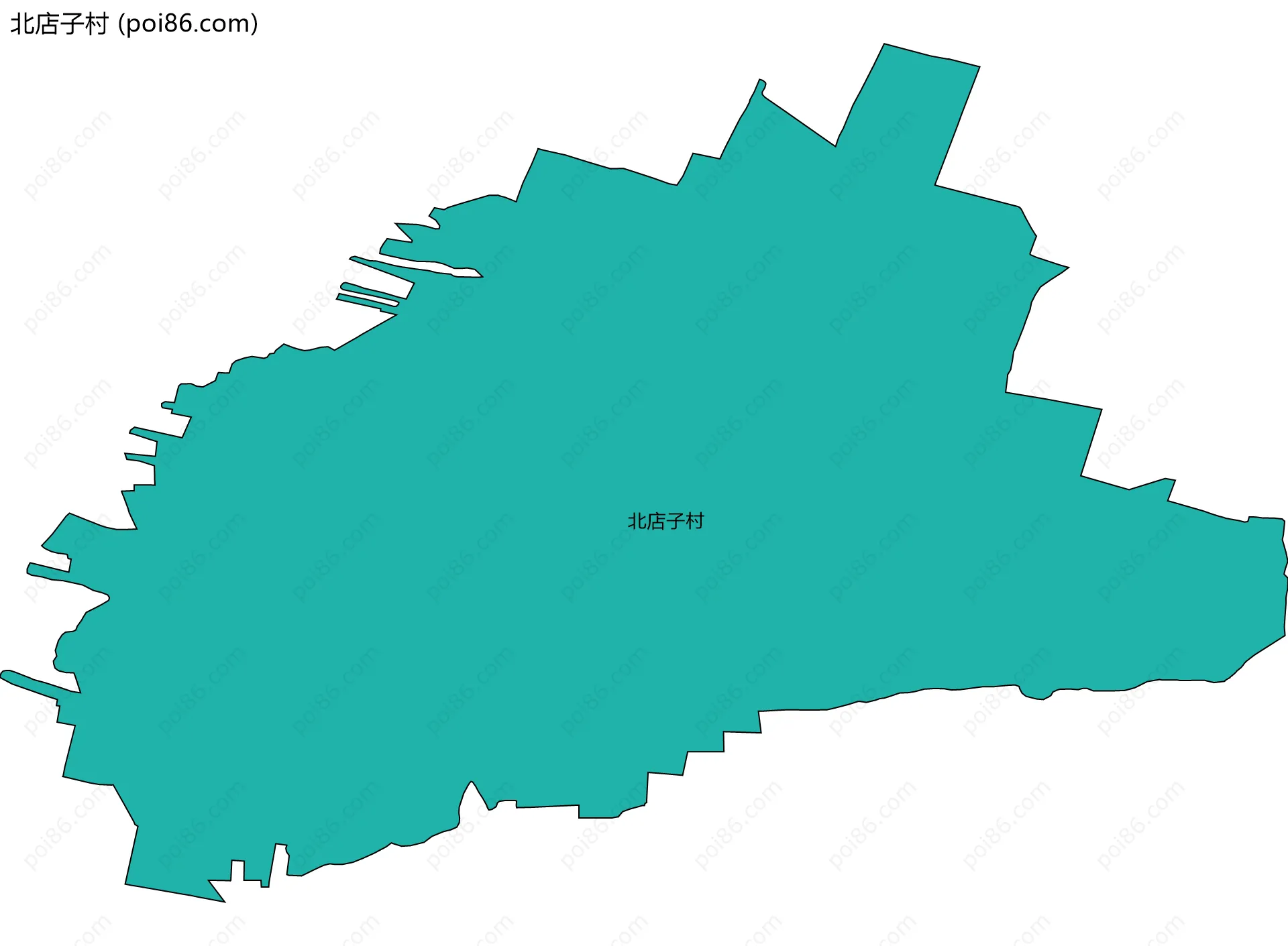 北店子村边界地图