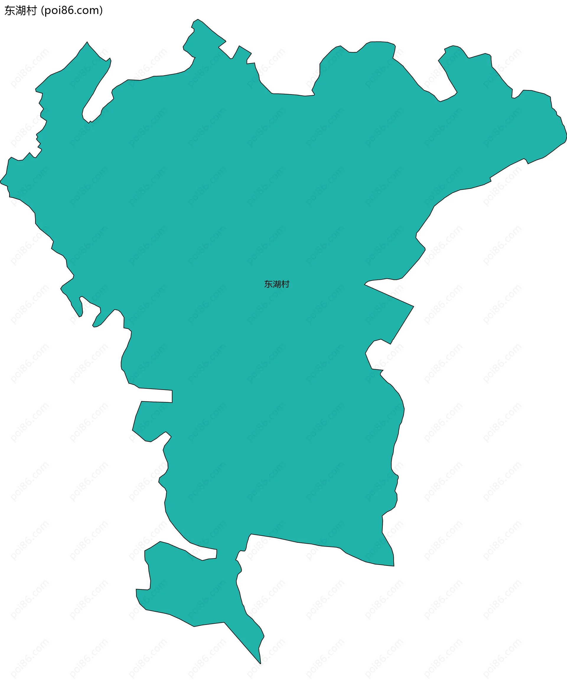 东湖村边界地图