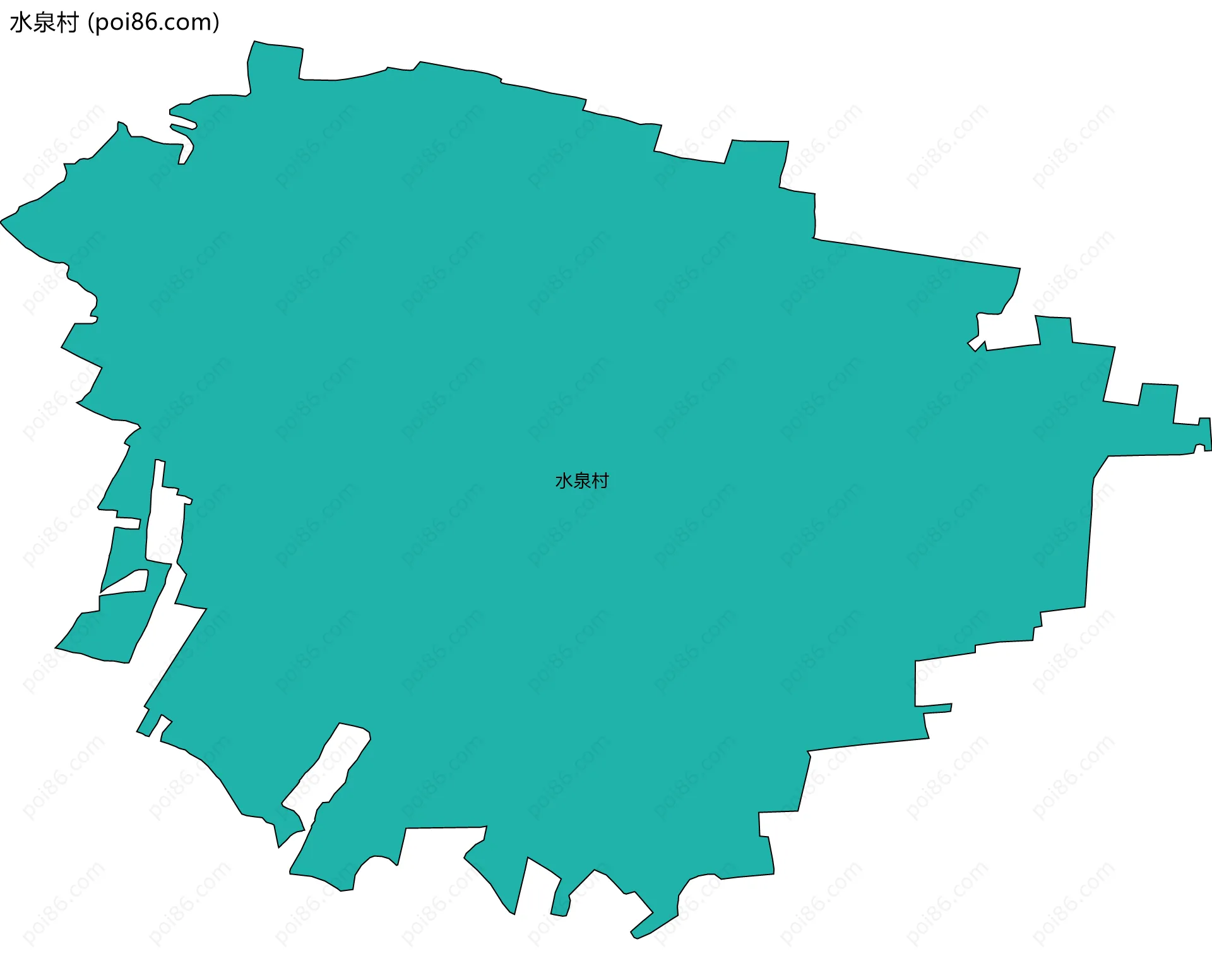 水泉村边界地图