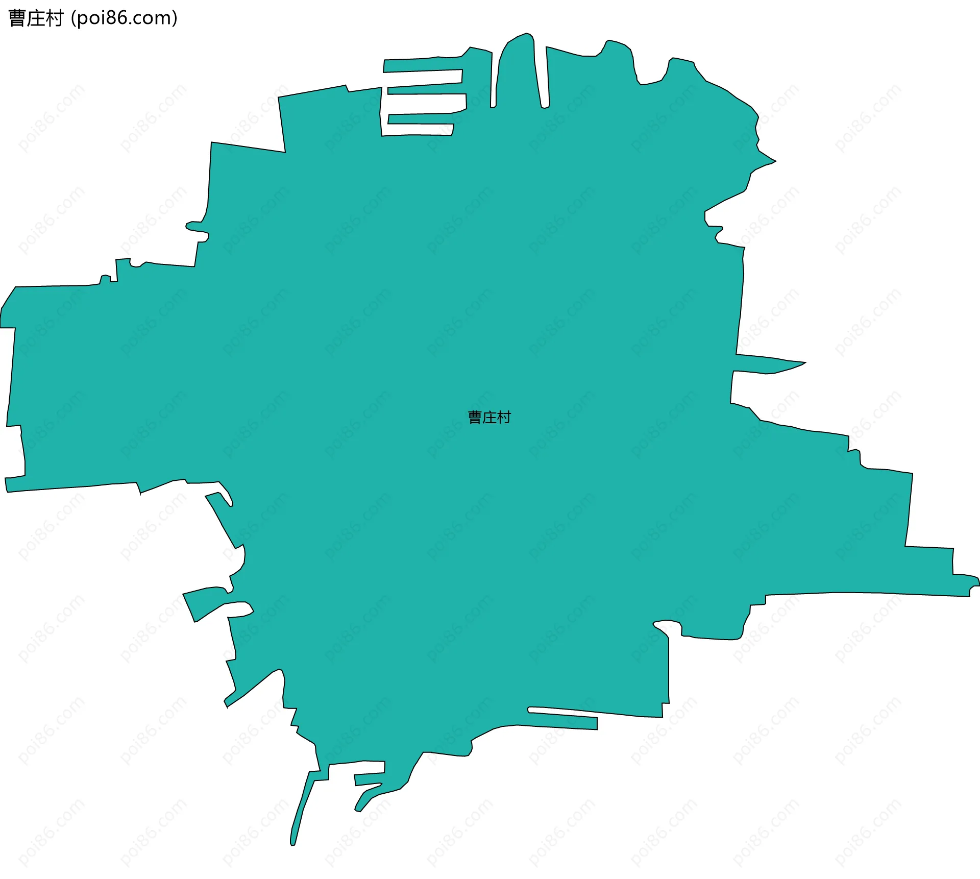 曹庄村边界地图