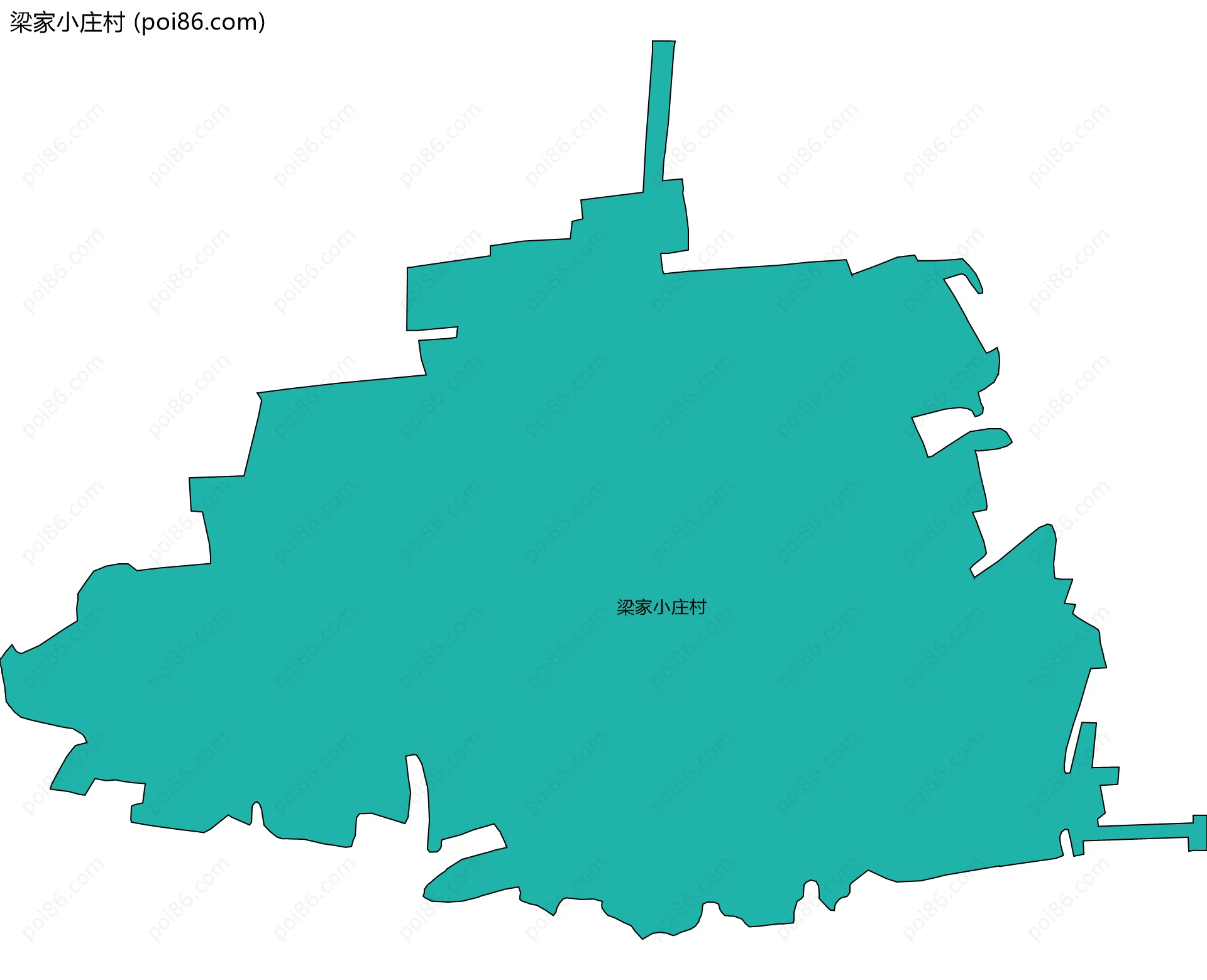梁家小庄村边界地图