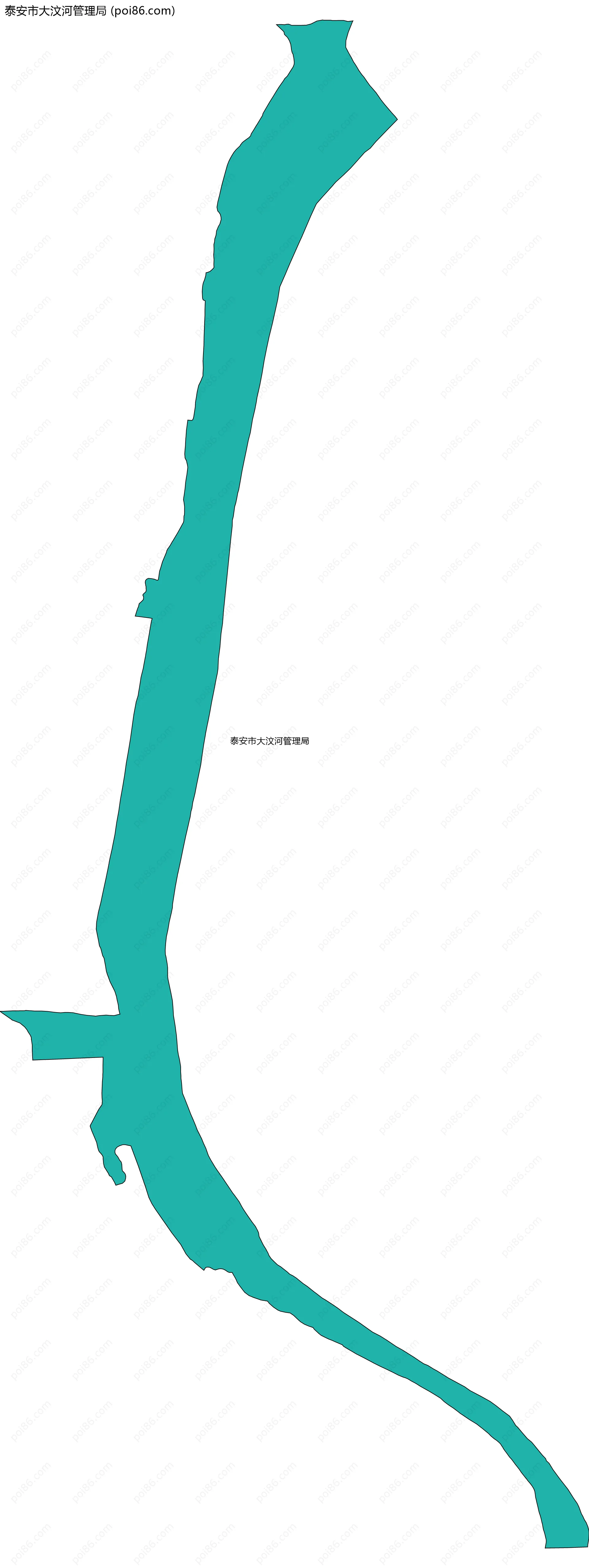 泰安市大汶河管理局边界地图