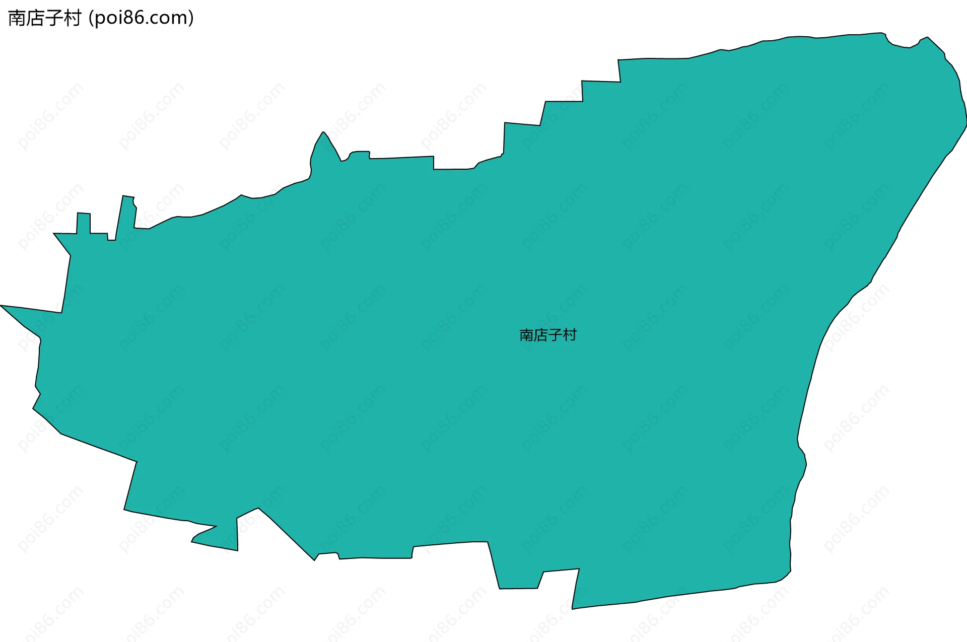 南店子村边界地图