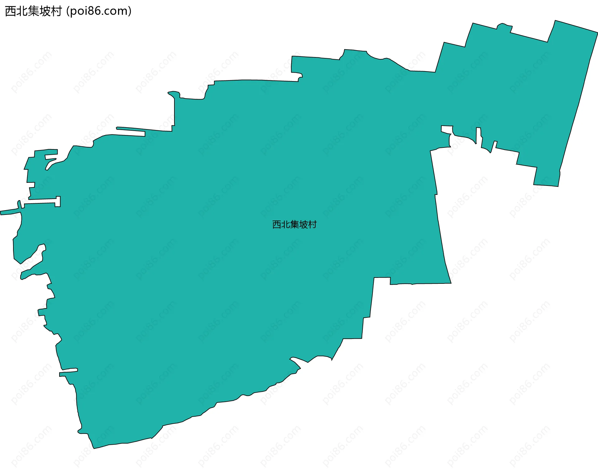 西北集坡村边界地图