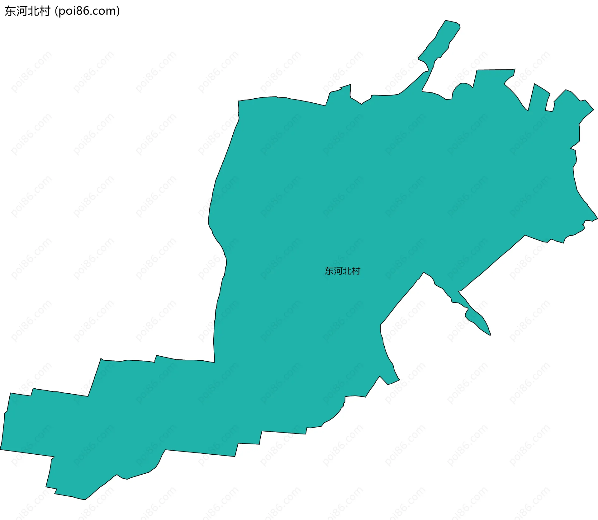 东河北村边界地图