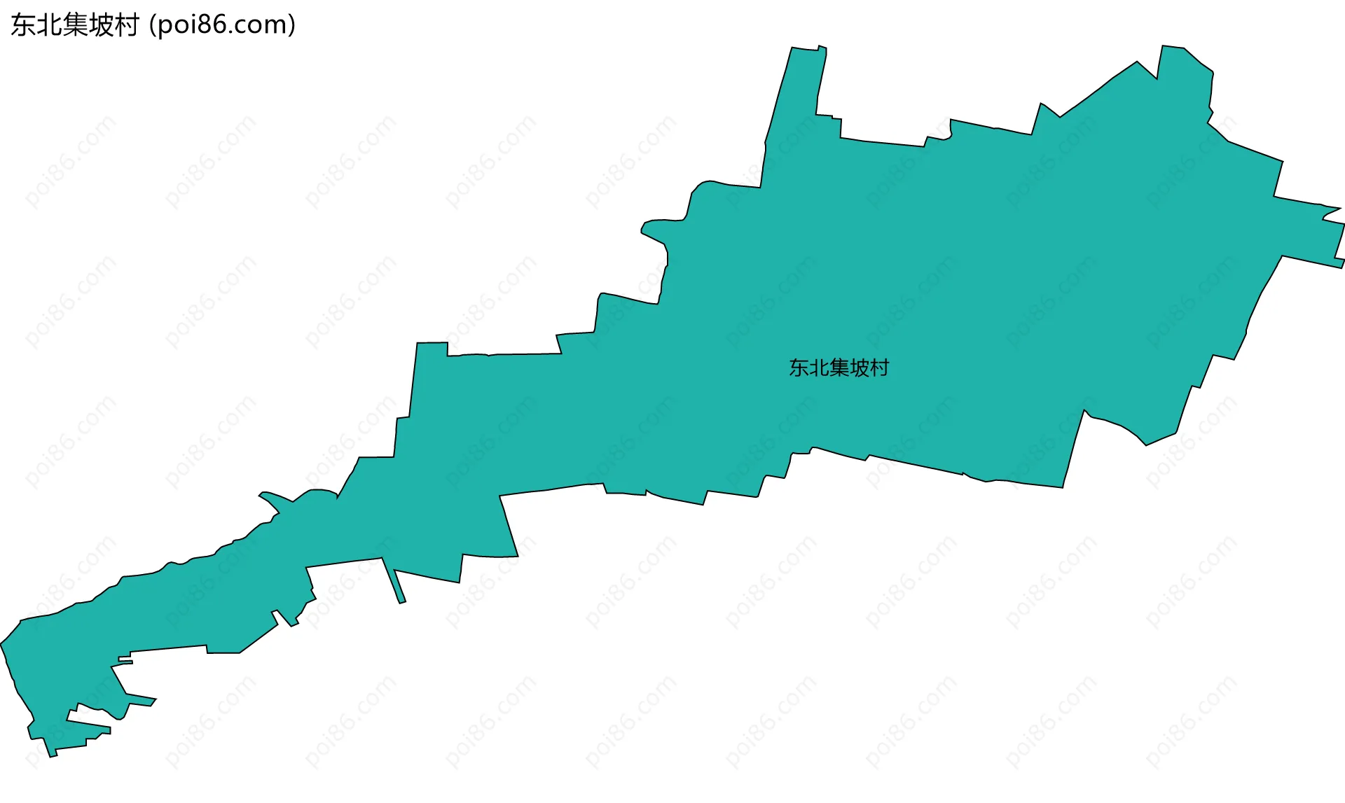 东北集坡村边界地图