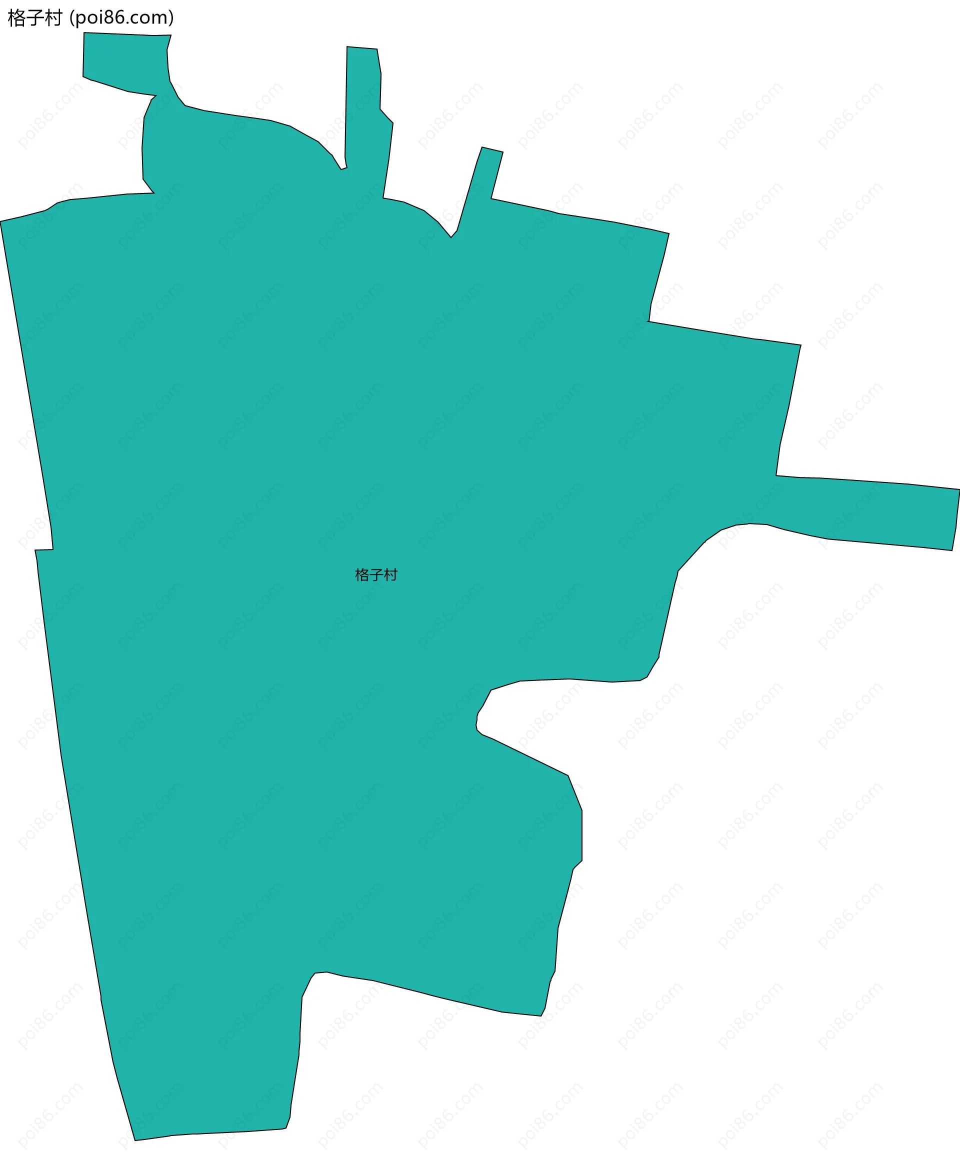 格子村边界地图