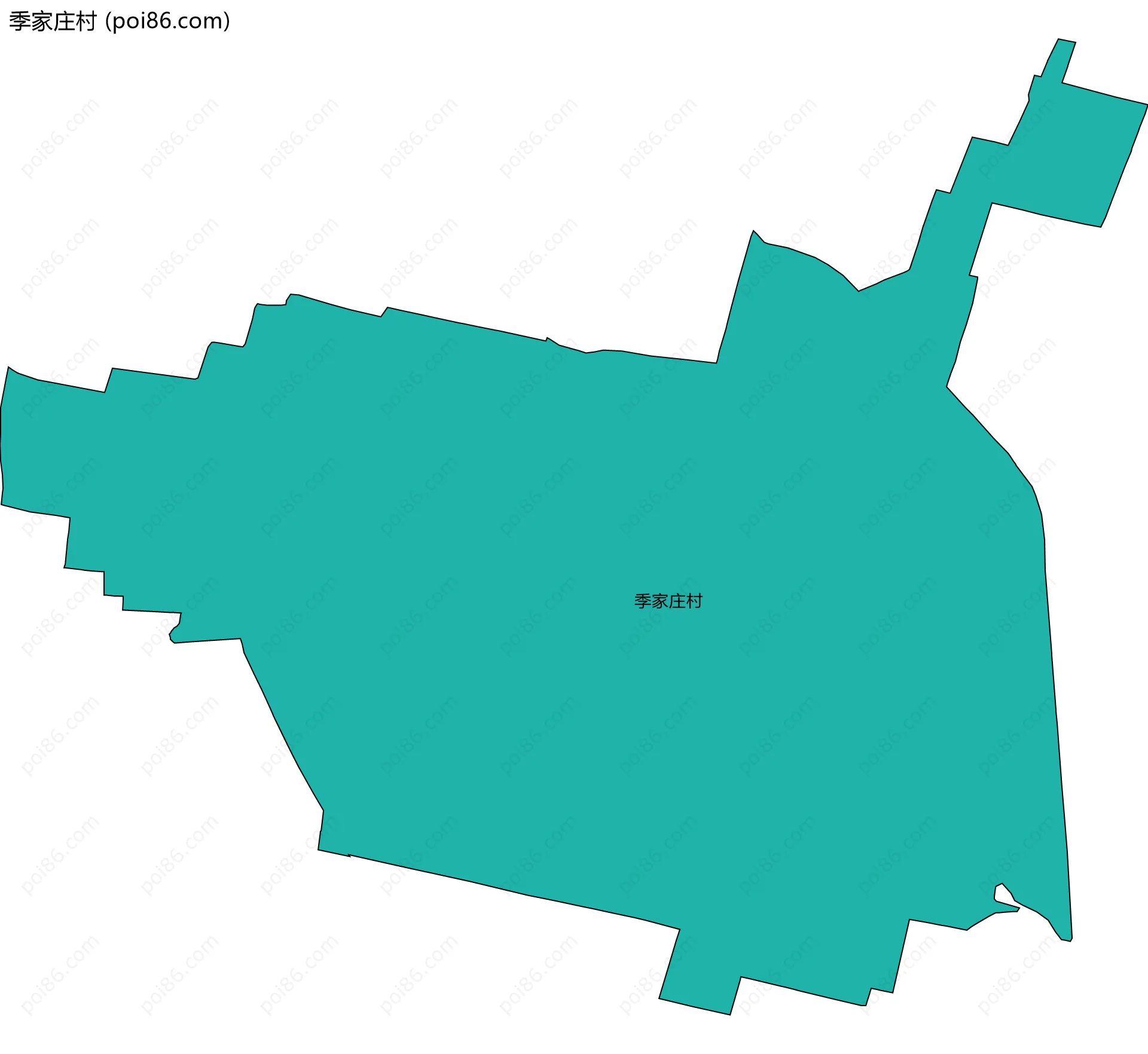 季家庄村边界地图