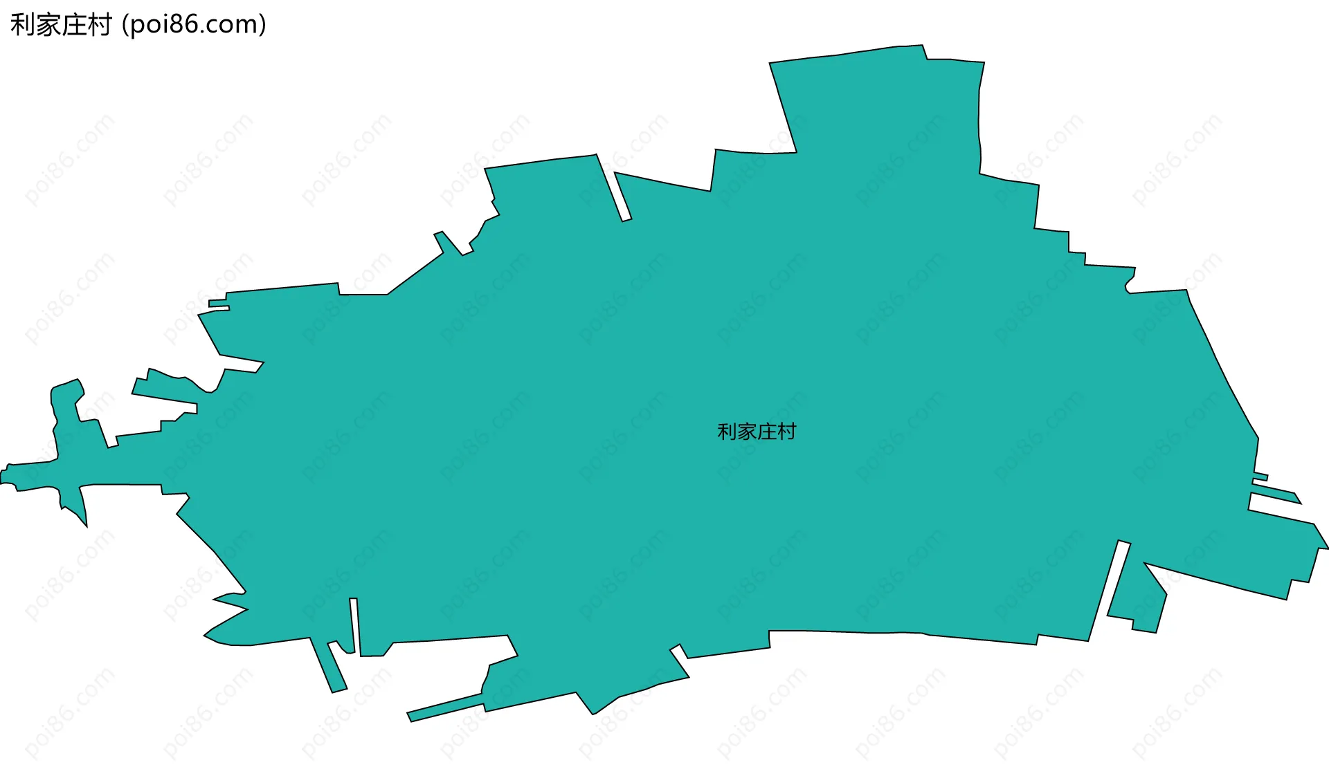 利家庄村边界地图