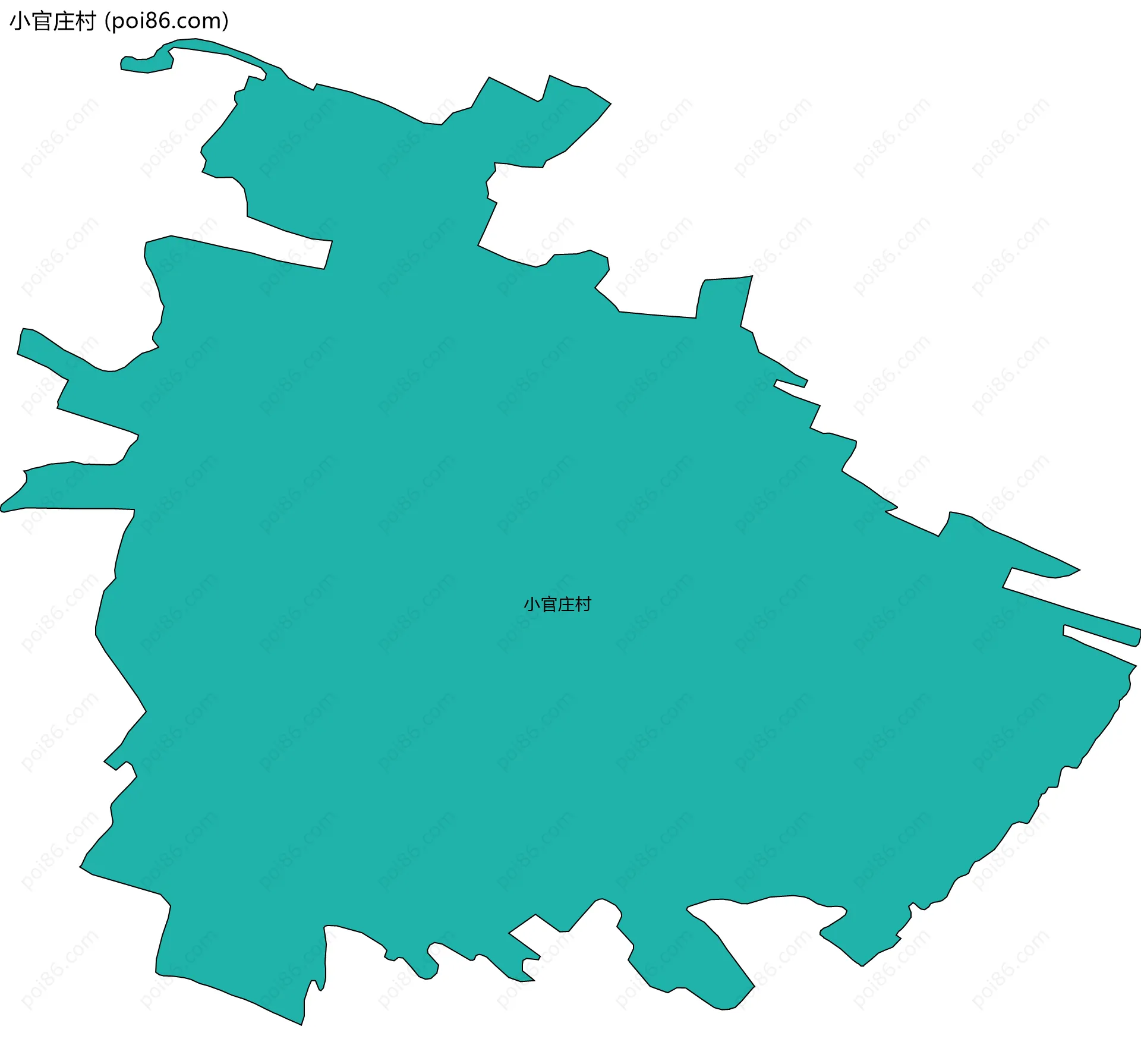 小官庄村边界地图