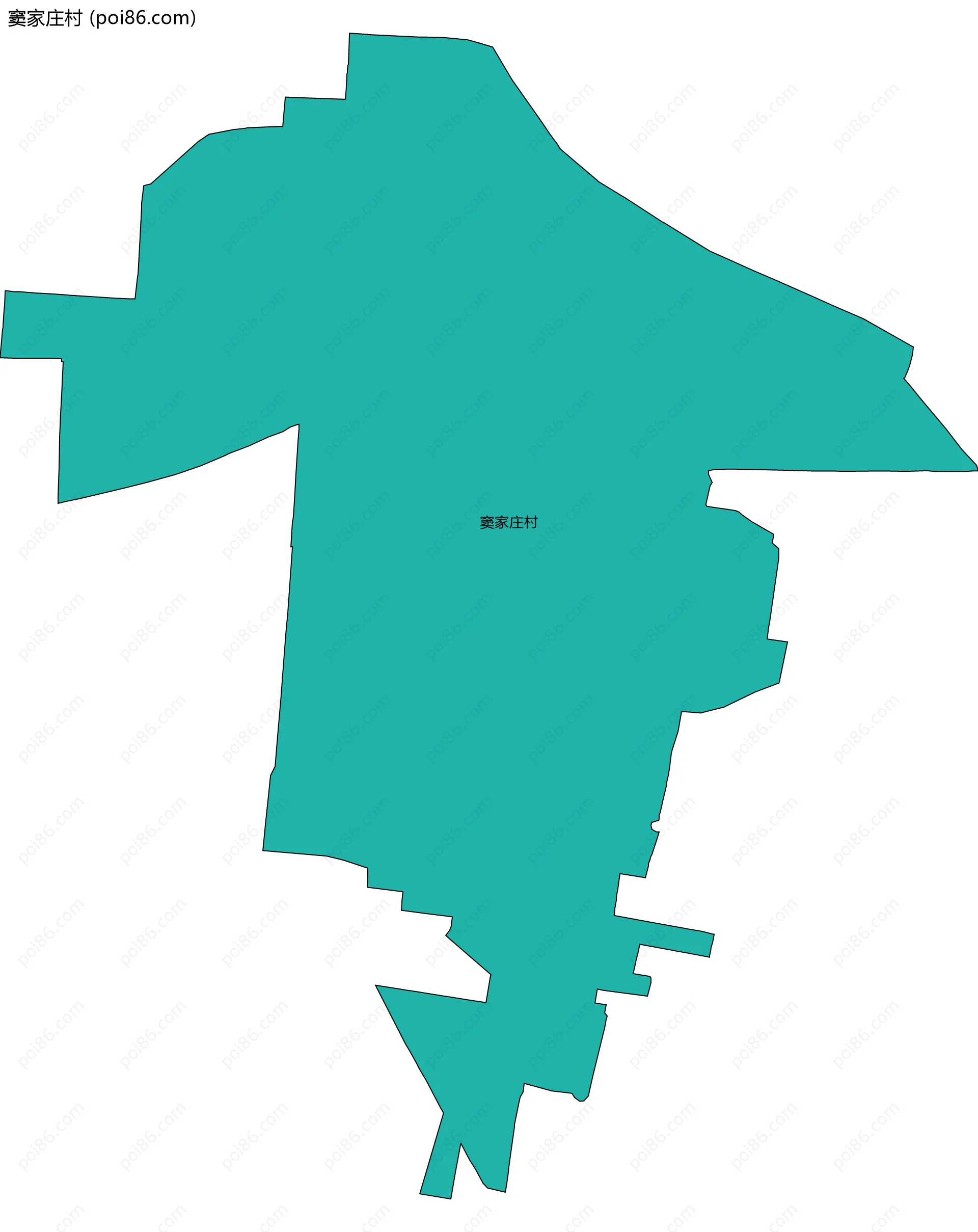 窦家庄村边界地图