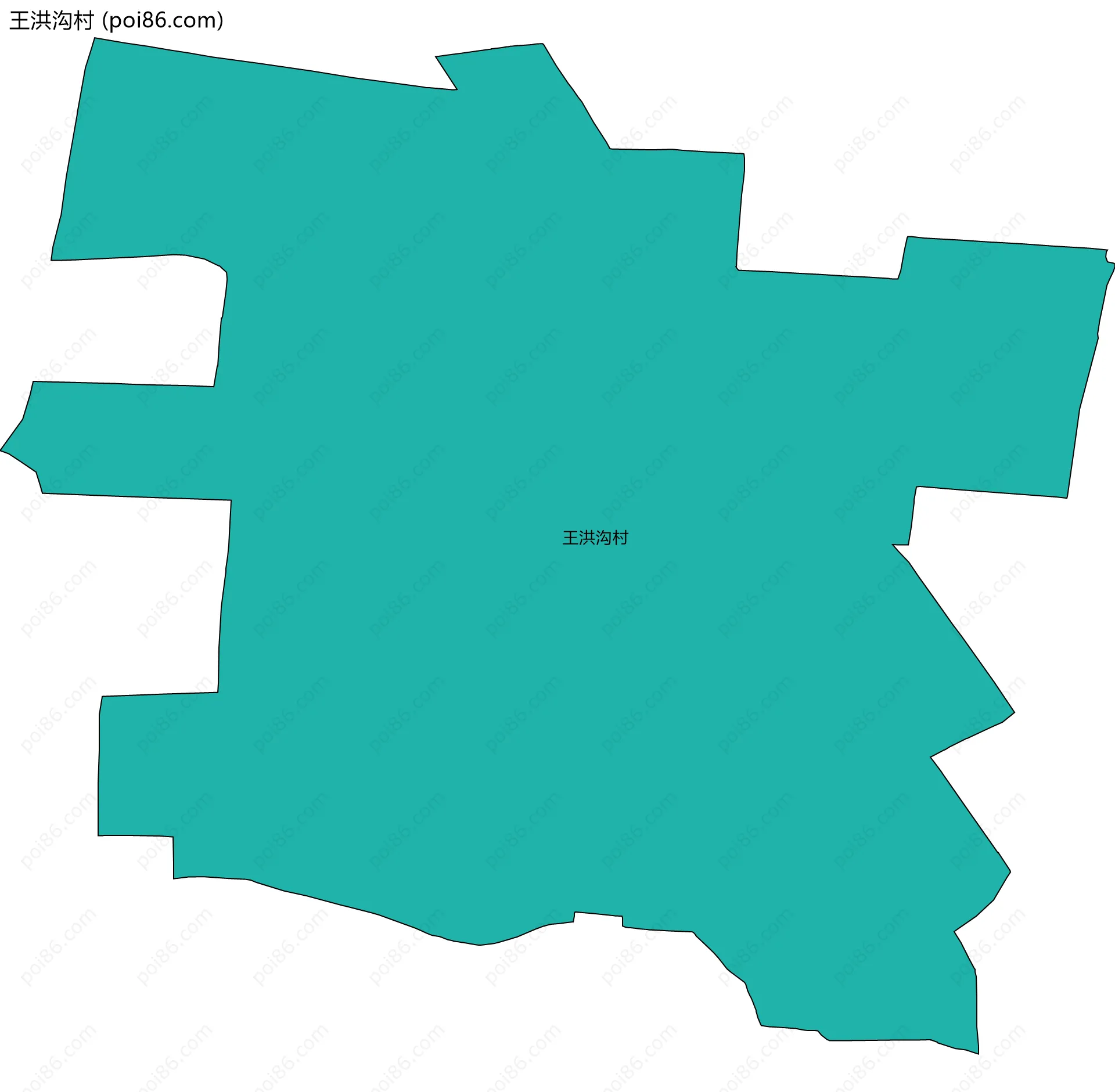 王洪沟村边界地图