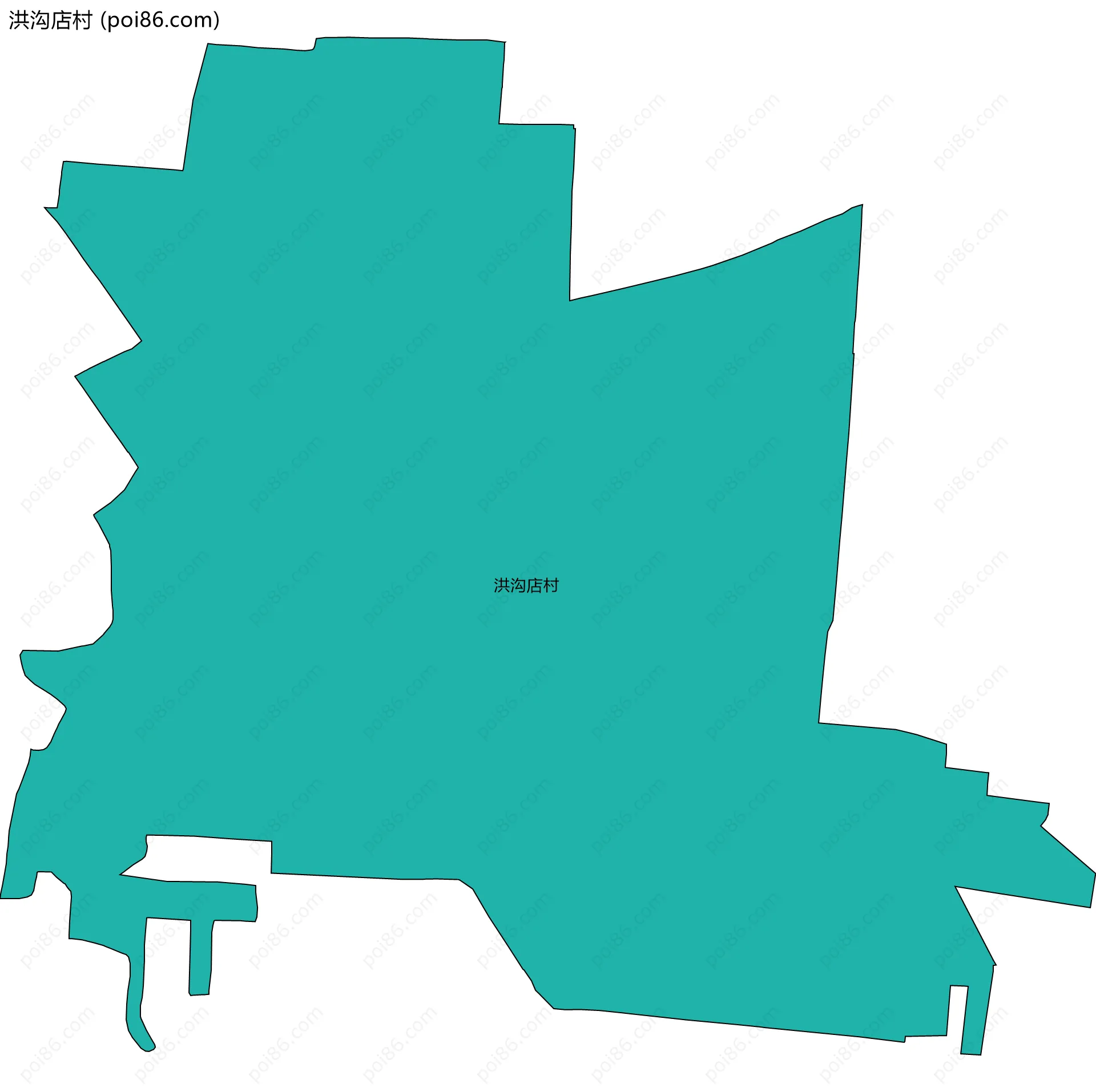 洪沟店村边界地图