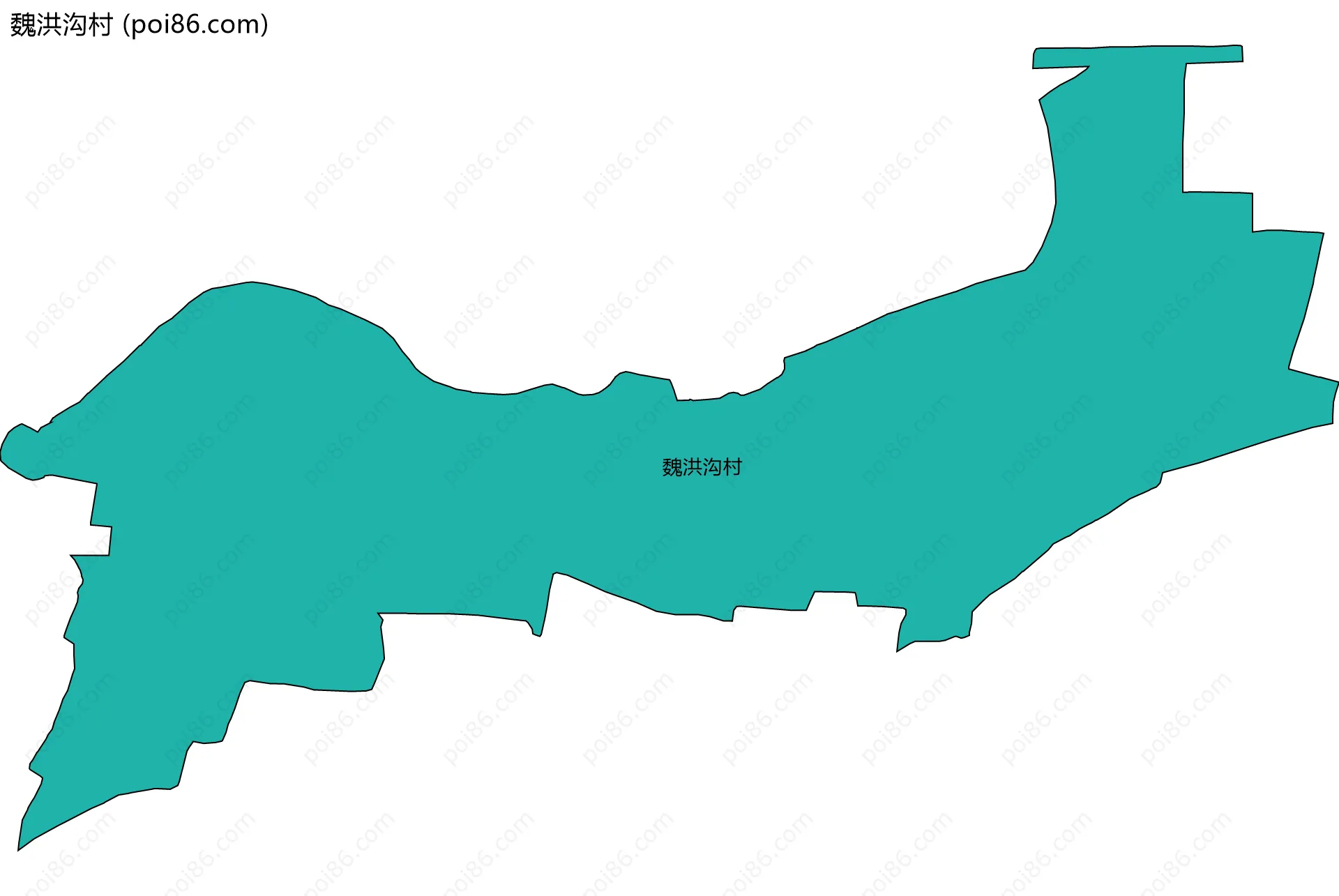 魏洪沟村边界地图