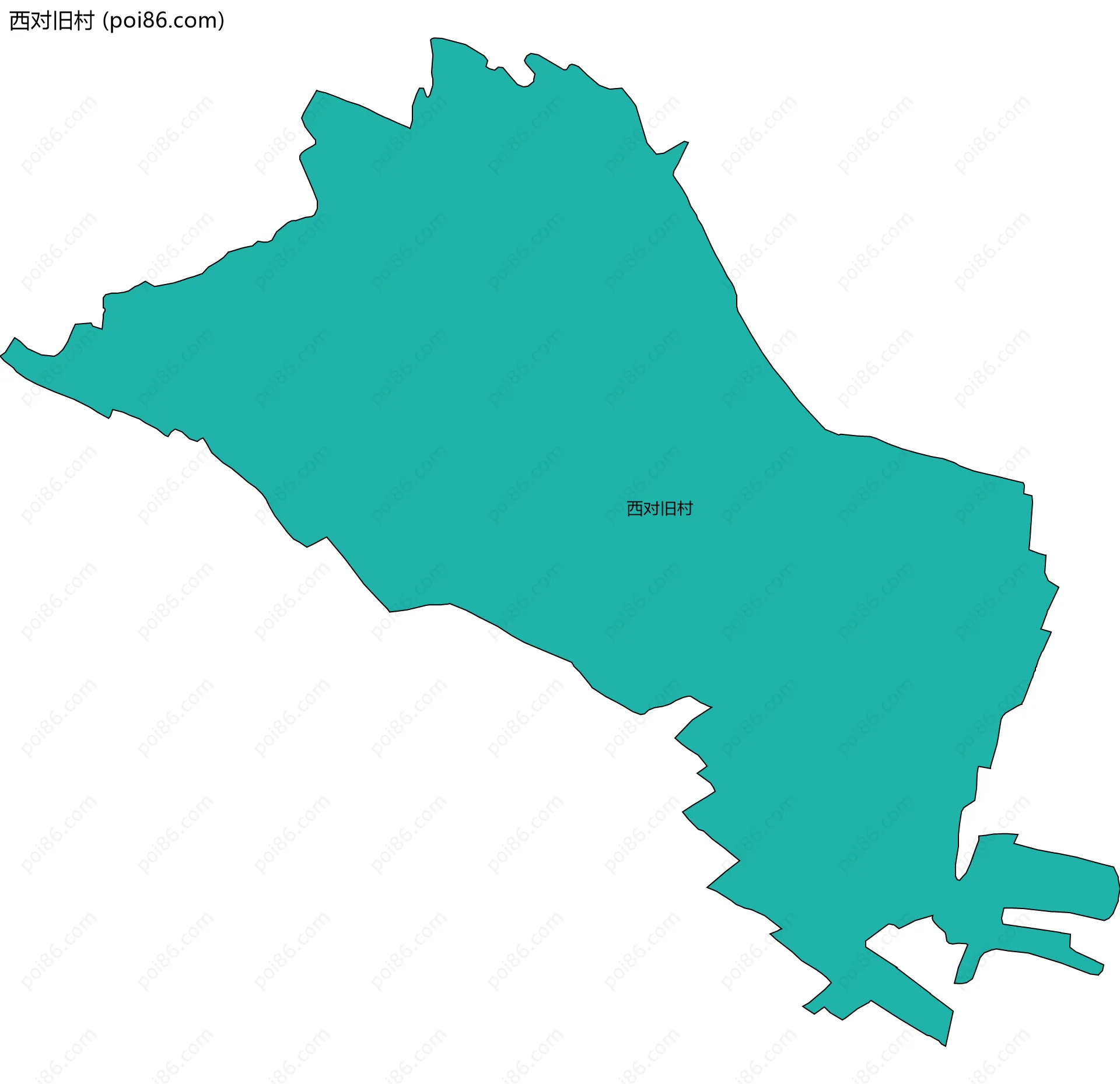 西对旧村边界地图