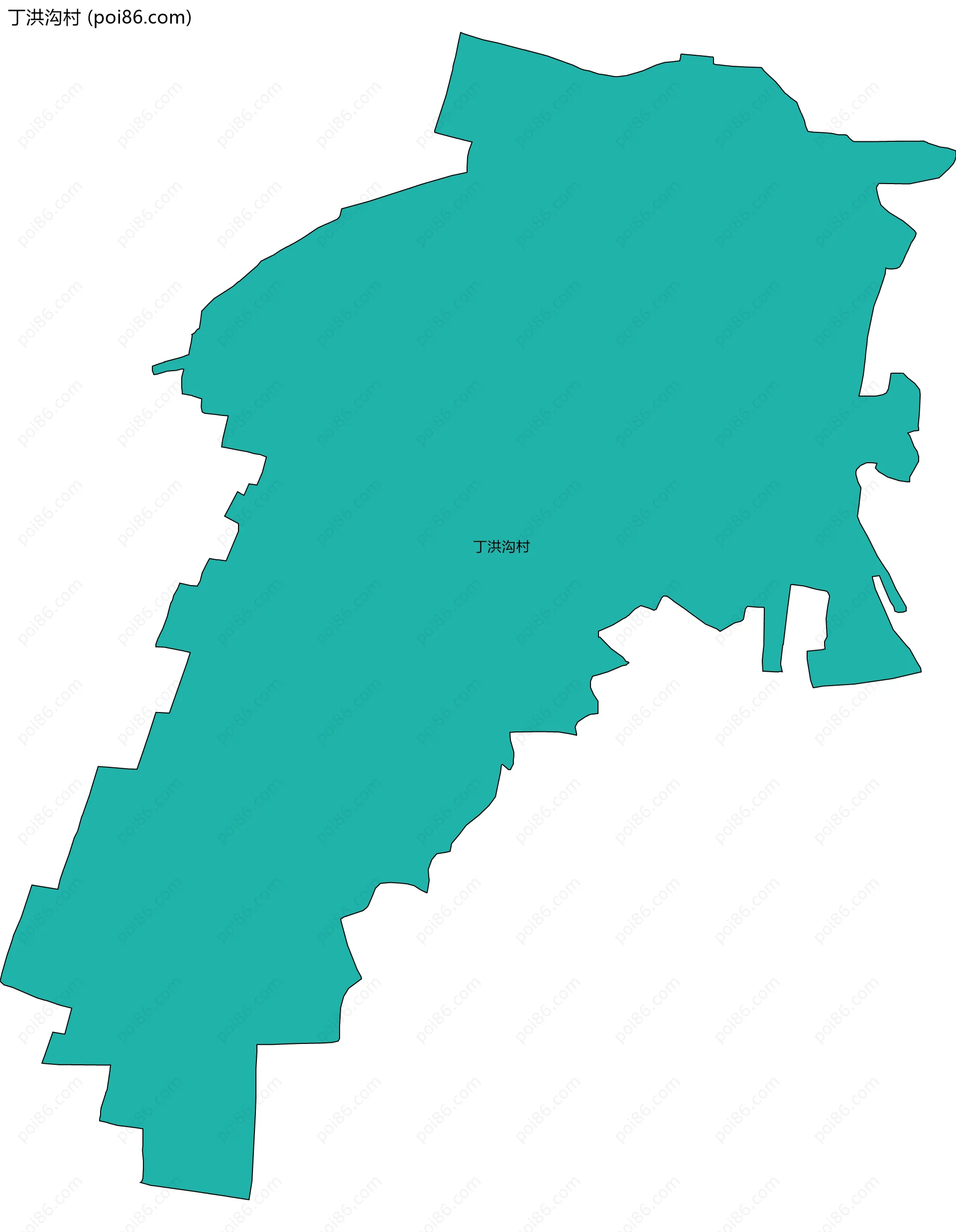 丁洪沟村边界地图