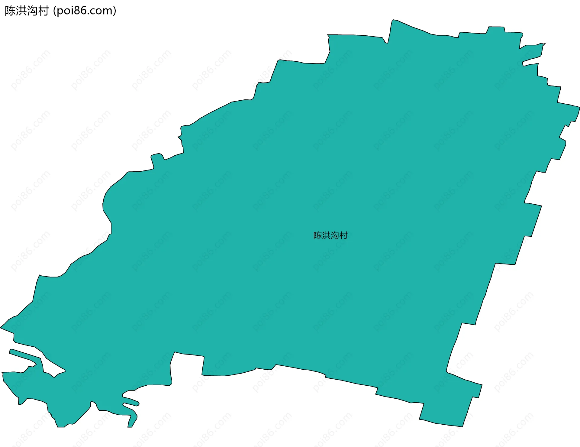 陈洪沟村边界地图