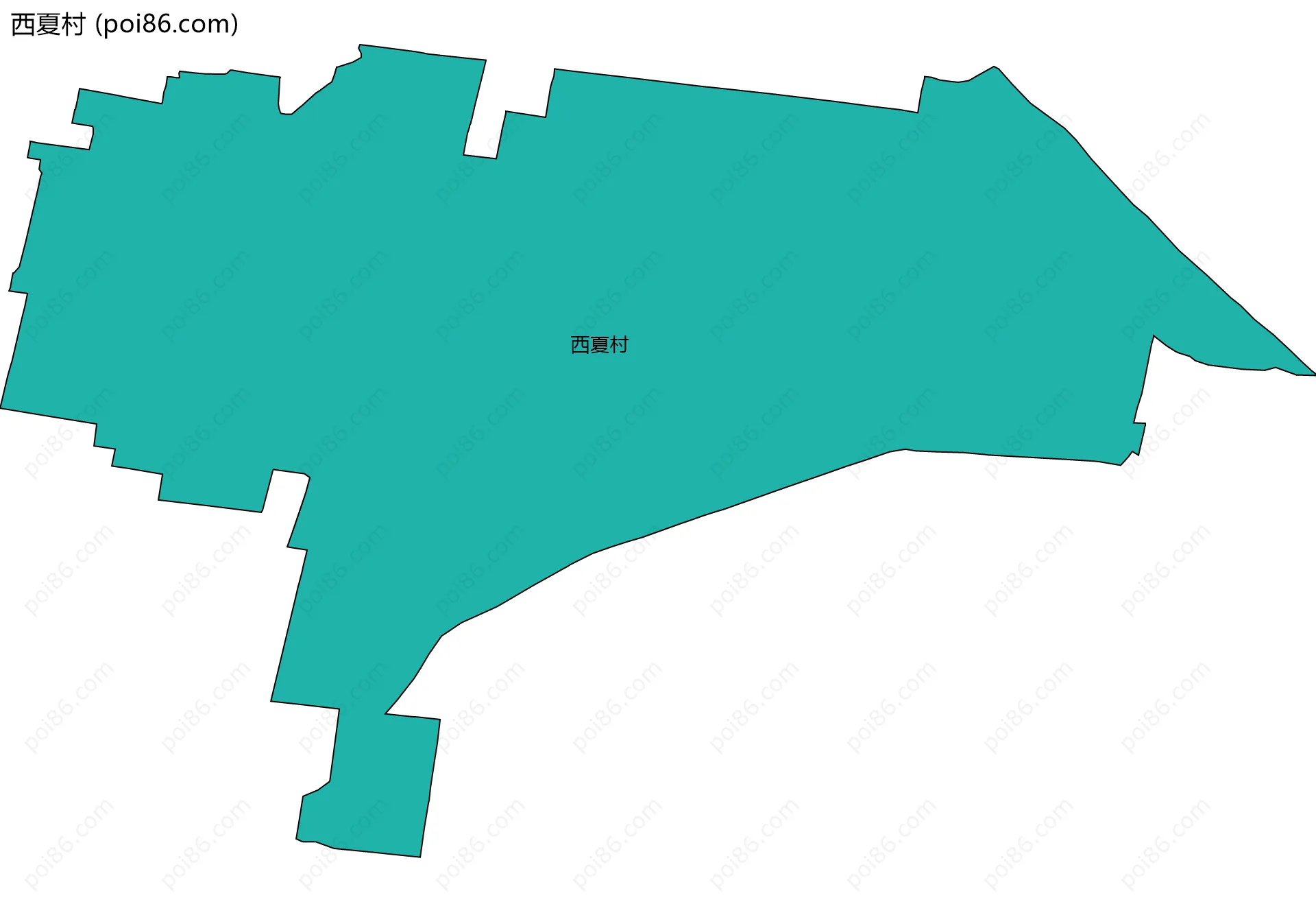 西夏村边界地图