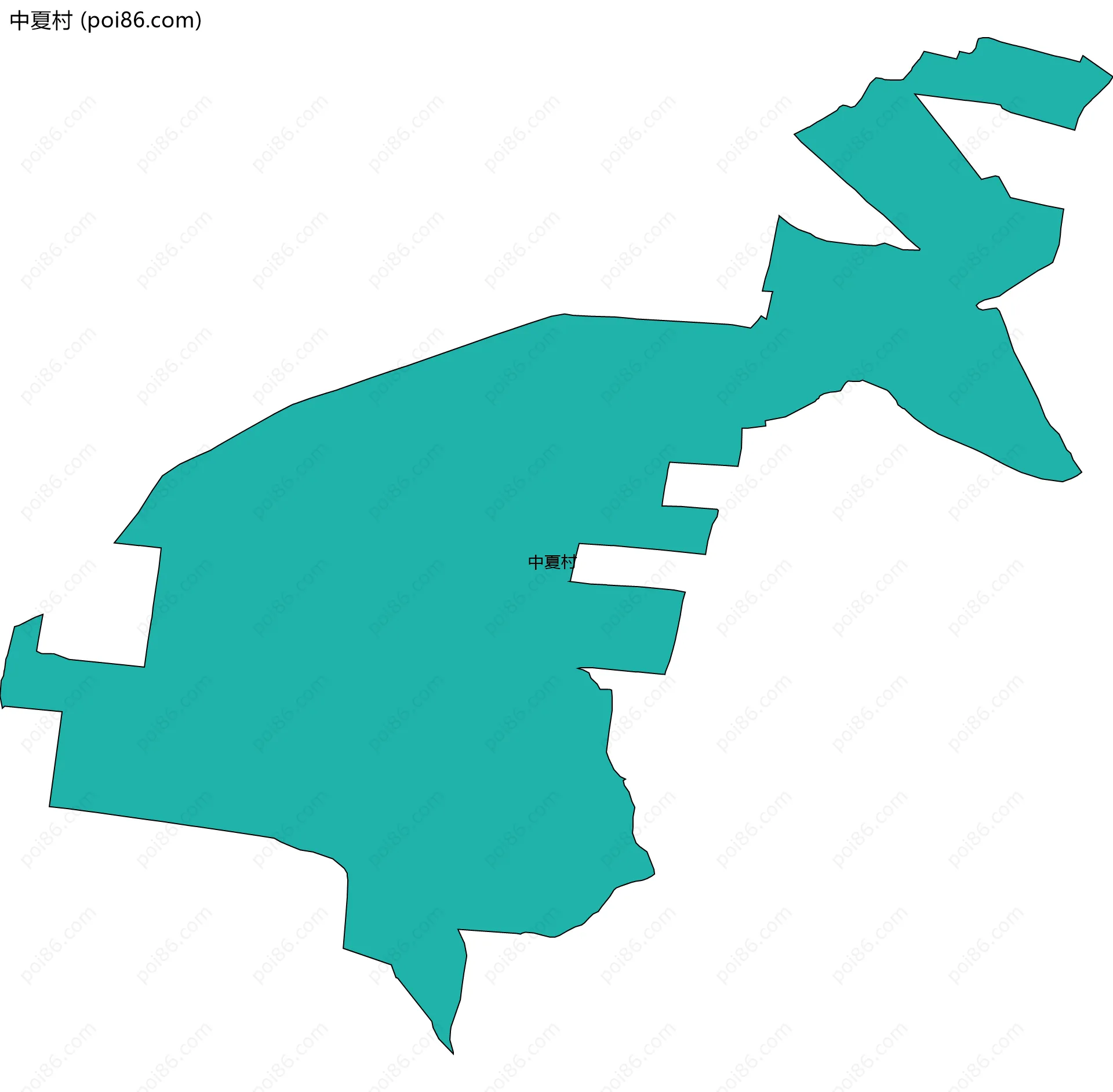 中夏村边界地图