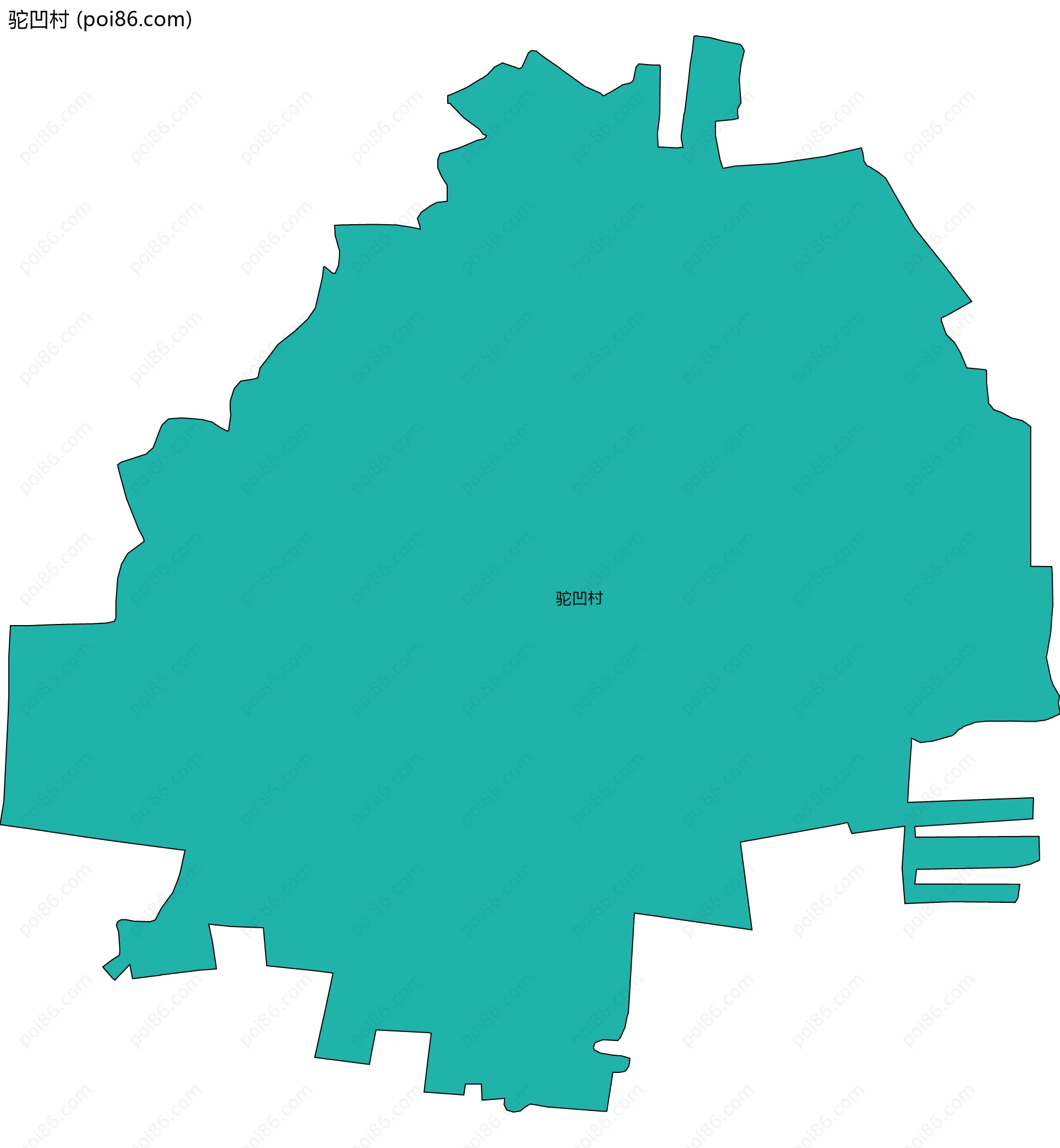 驼凹村边界地图