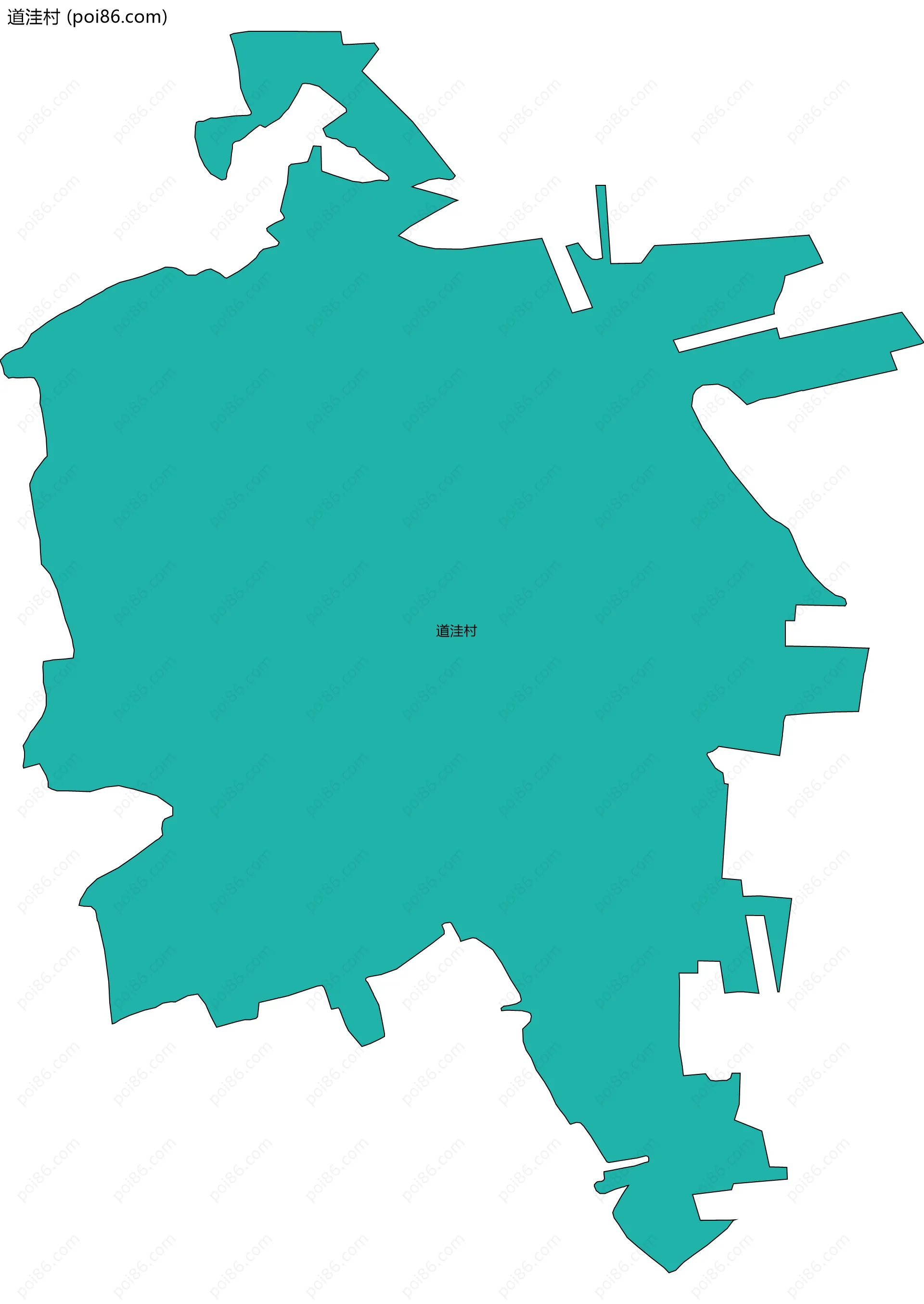 道洼村边界地图