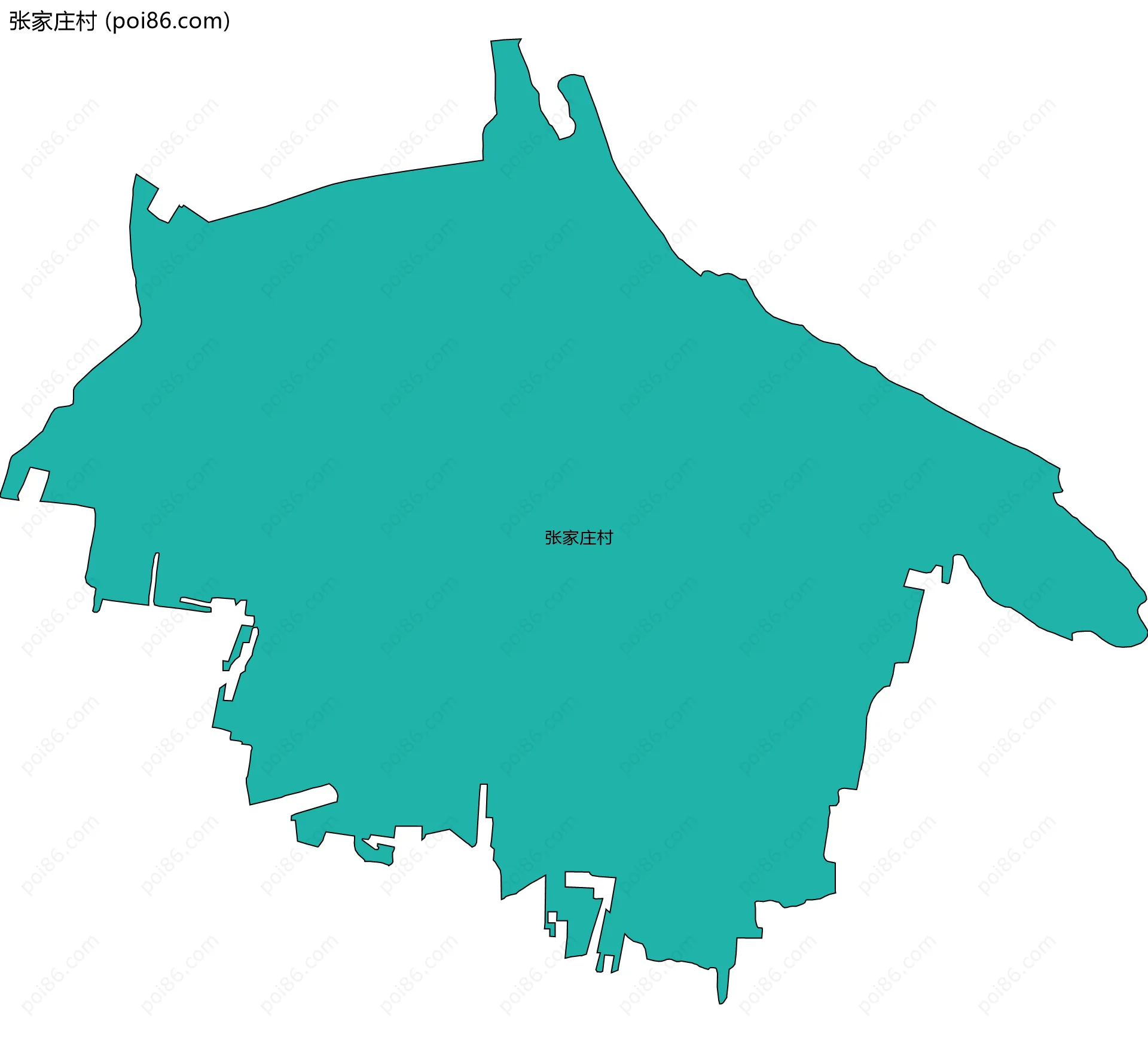 张家庄村边界地图