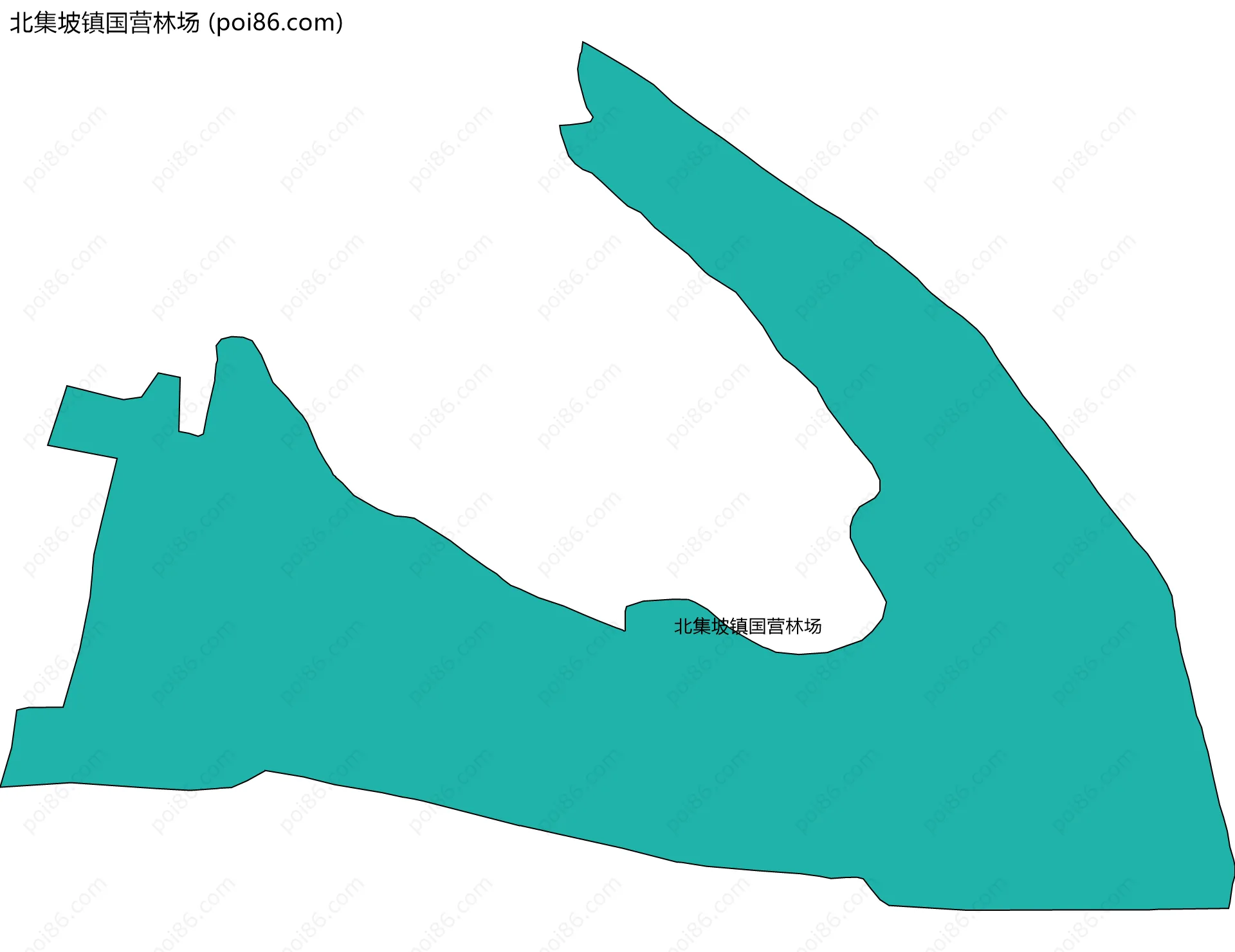 北集坡镇国营林场边界地图