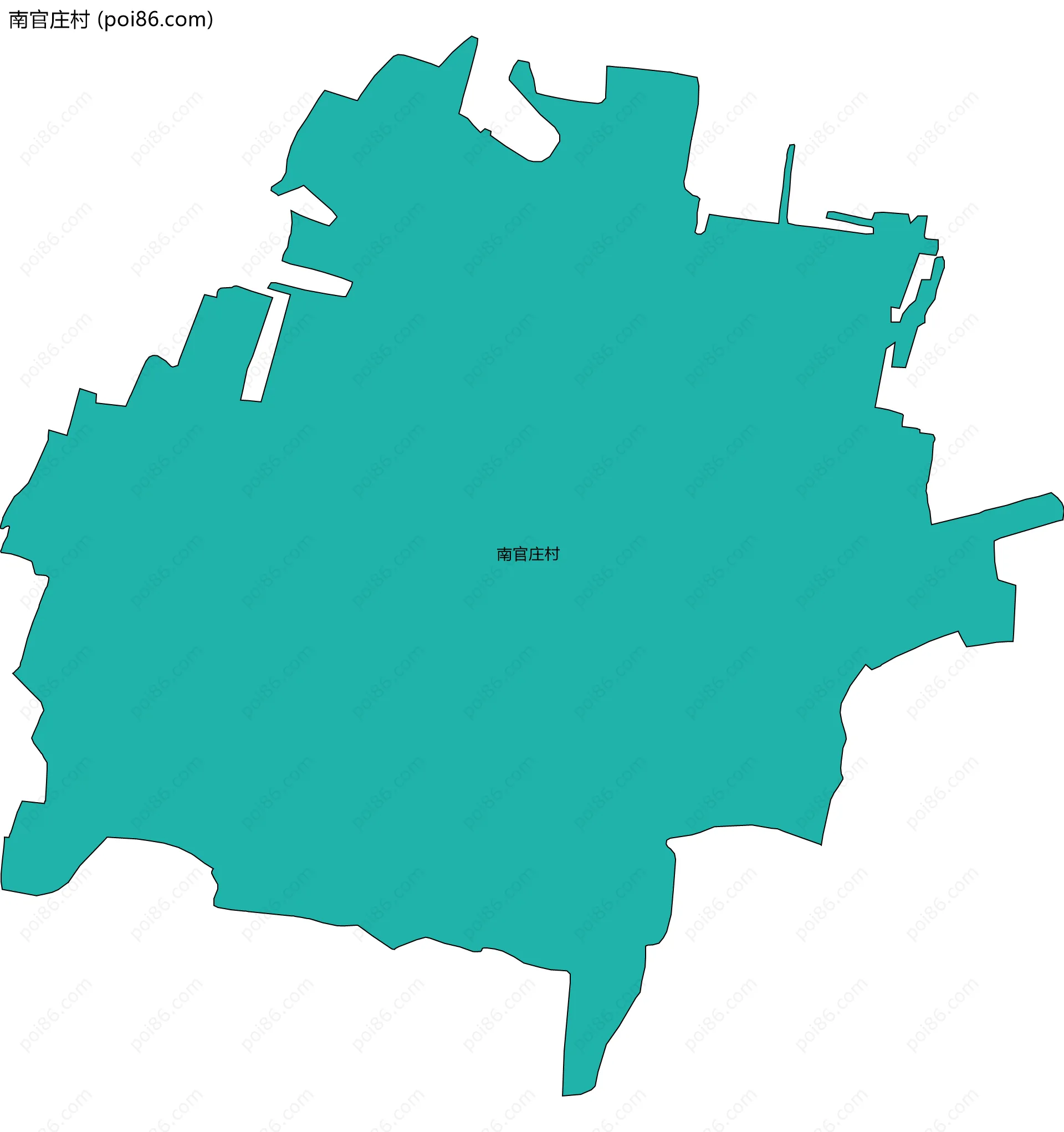 南官庄村边界地图