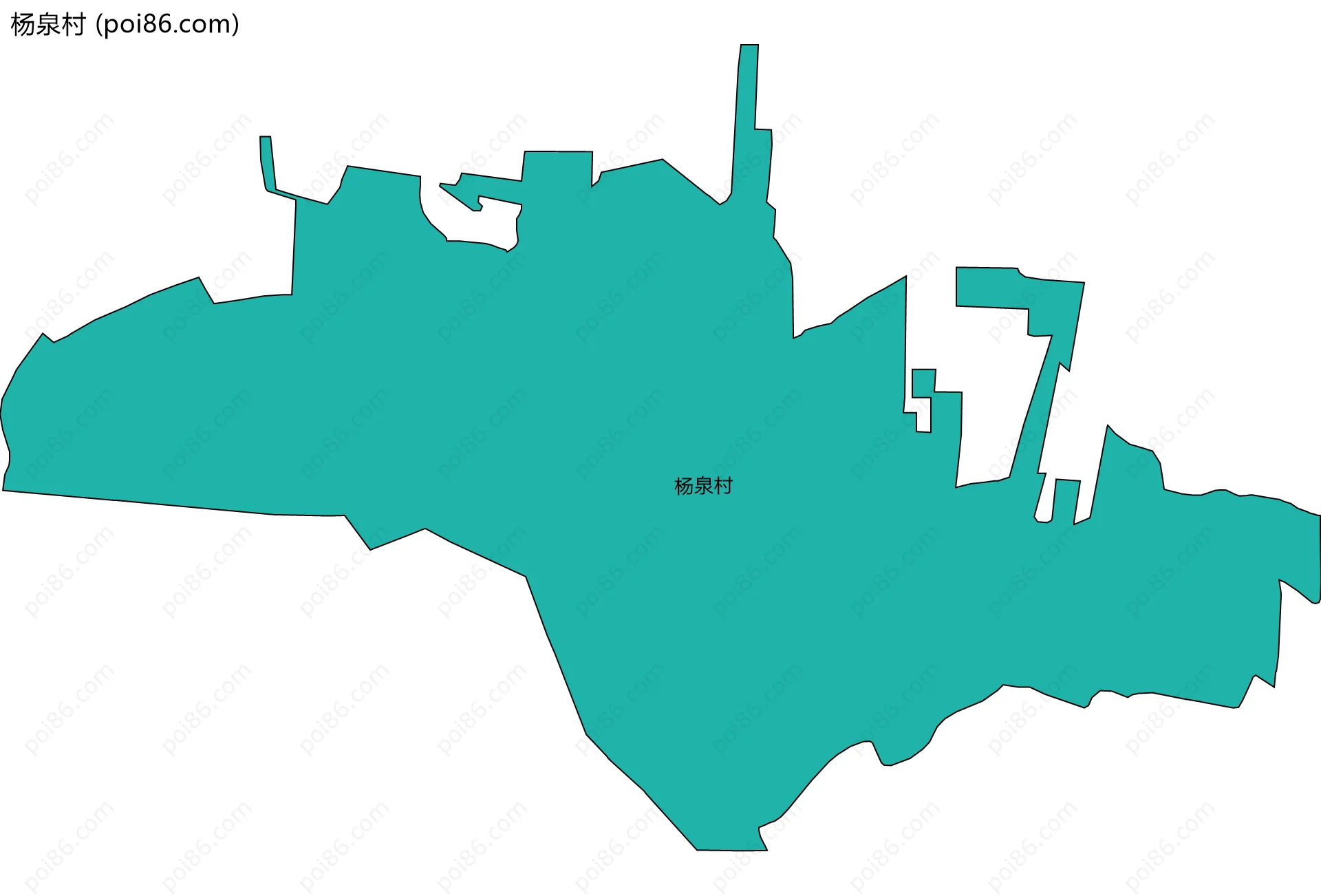 杨泉村边界地图