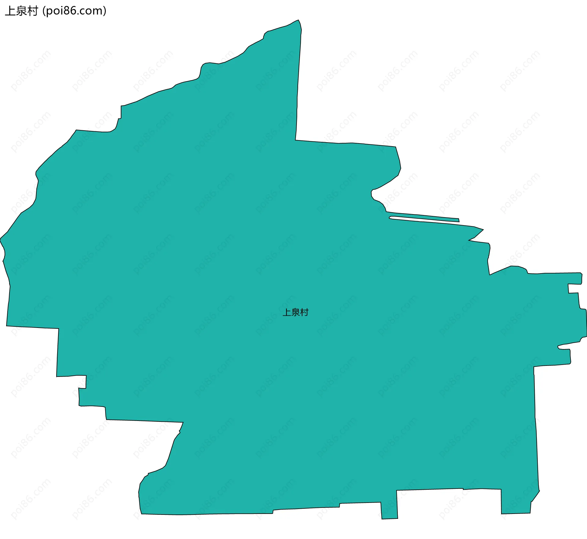上泉村边界地图
