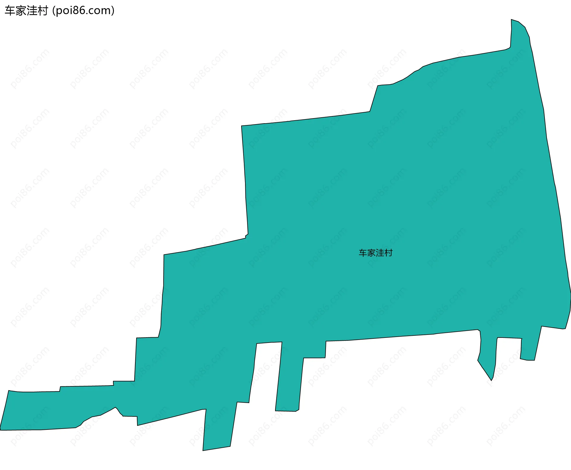 车家洼村边界地图