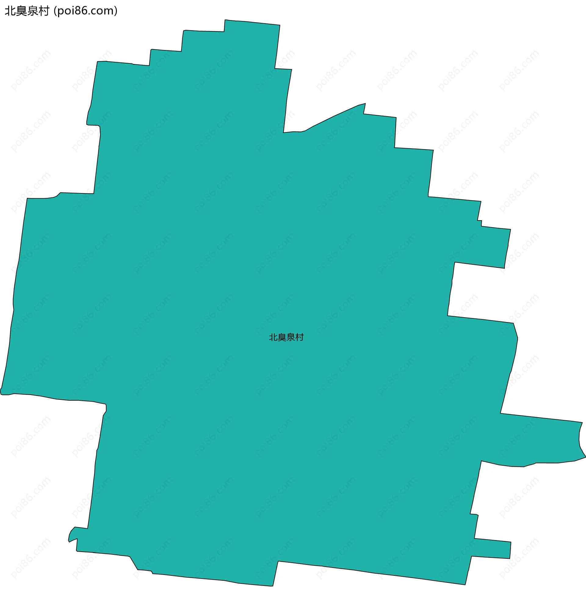 北臭泉村边界地图