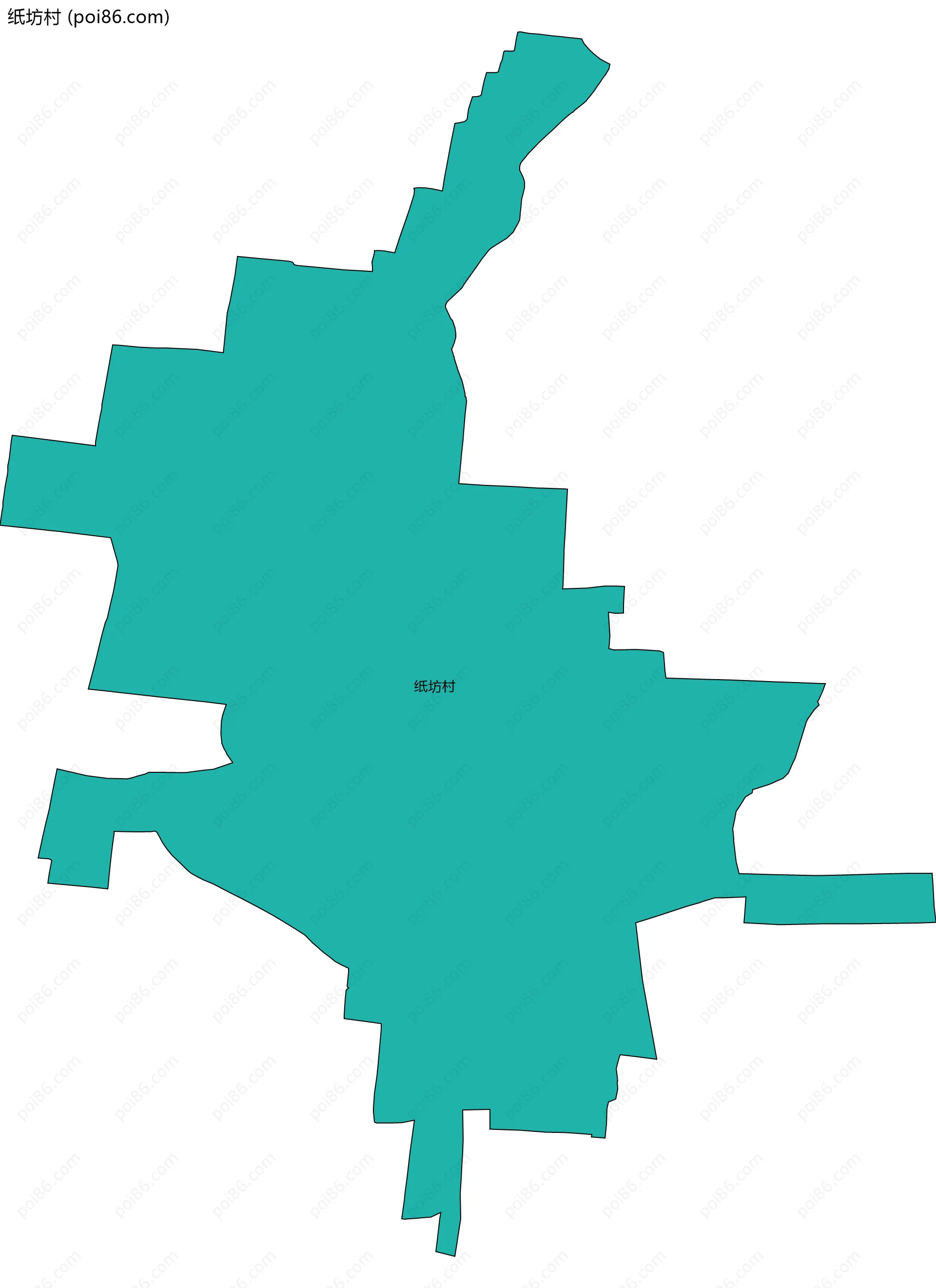 纸坊村边界地图